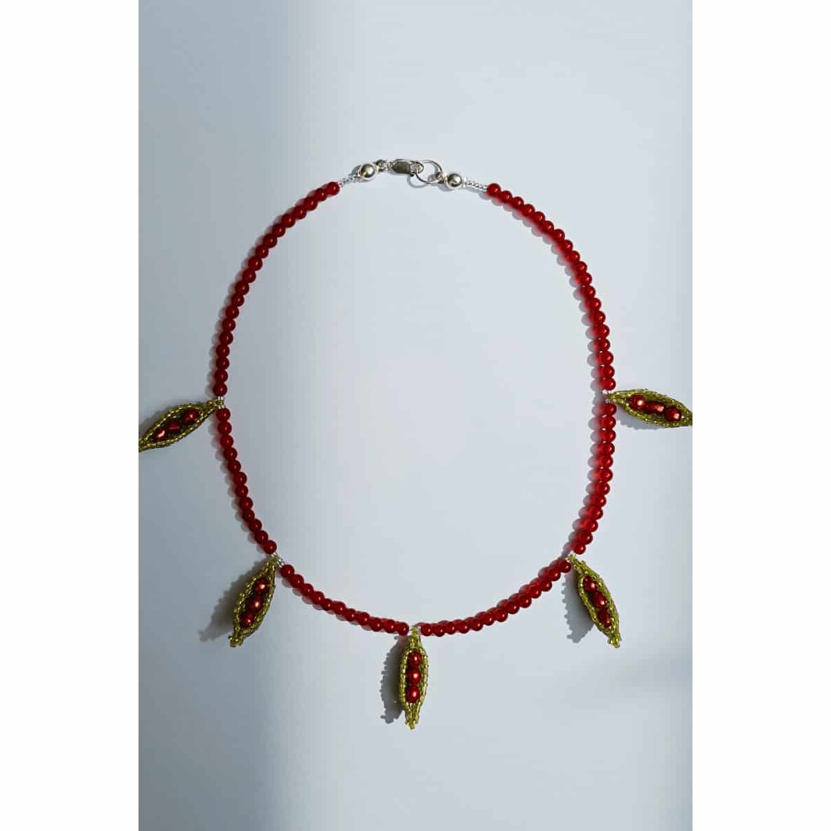 BEAN AND CARNELIAN NECKLACE - miniatura 2
