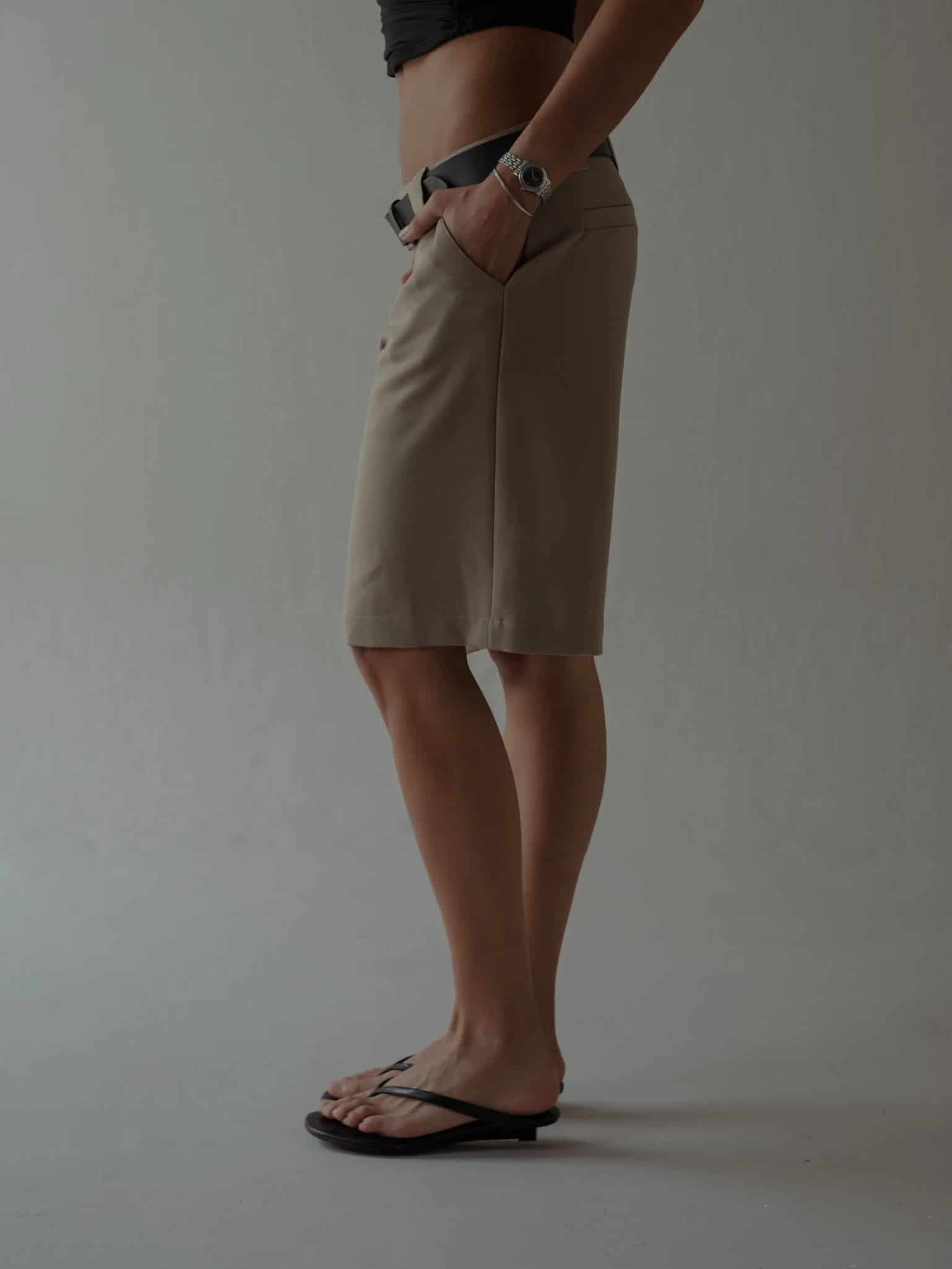 LONG CLASSIC SHORTS - TAUPE - miniatura 6