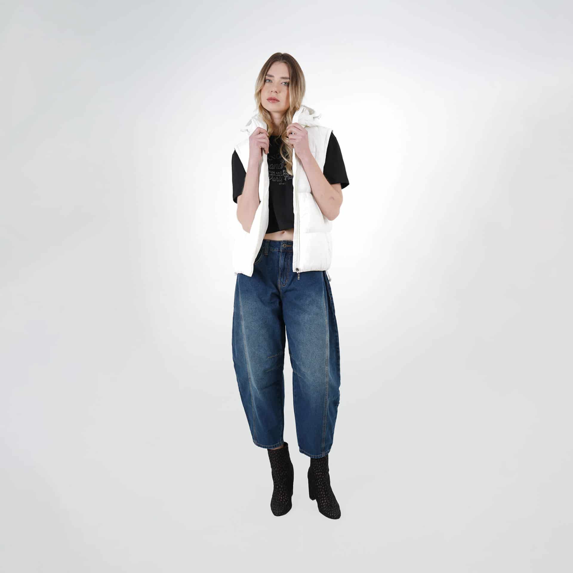 Chaqueta acolchada dos en uno mangas removibles con capucha - miniatura 5