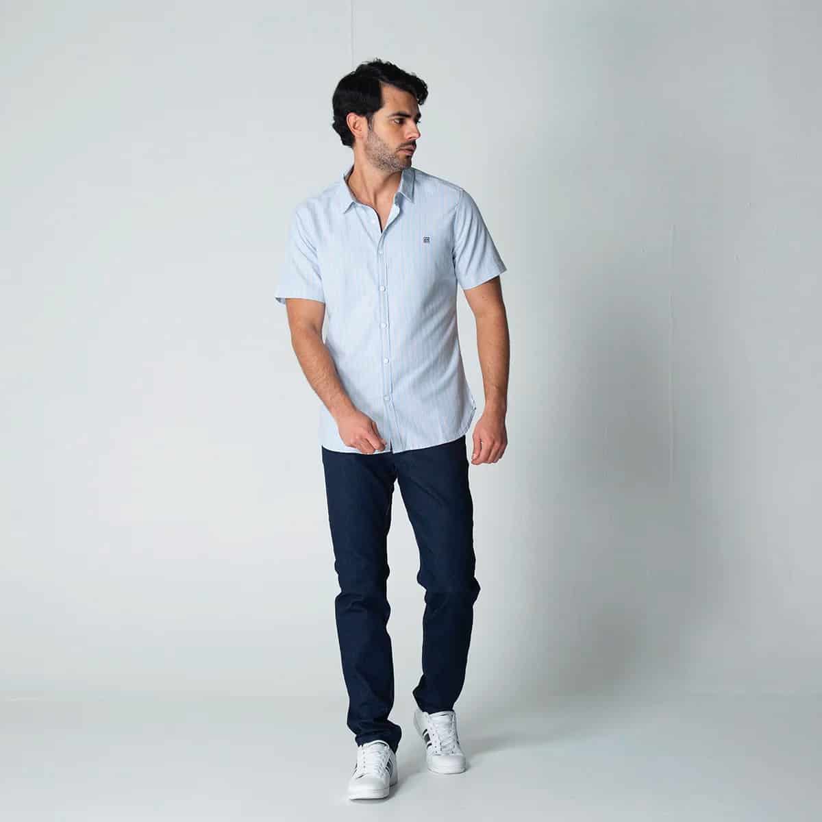 Camisa Slim Manga Corta Caleb - miniatura 2