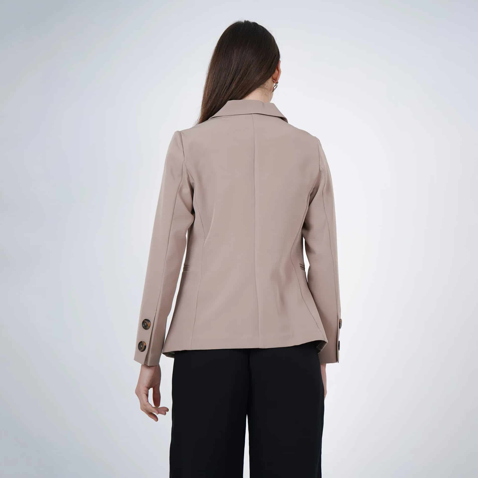 Chaqueta blazer básico con solapa y botones - miniatura 19