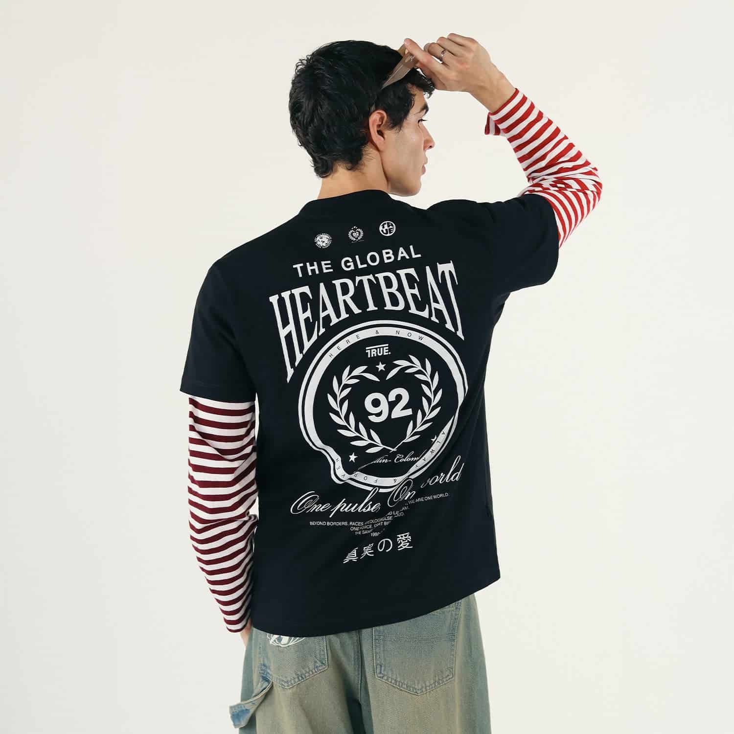 Heartbeat T-Shirt - Black - miniatura 7