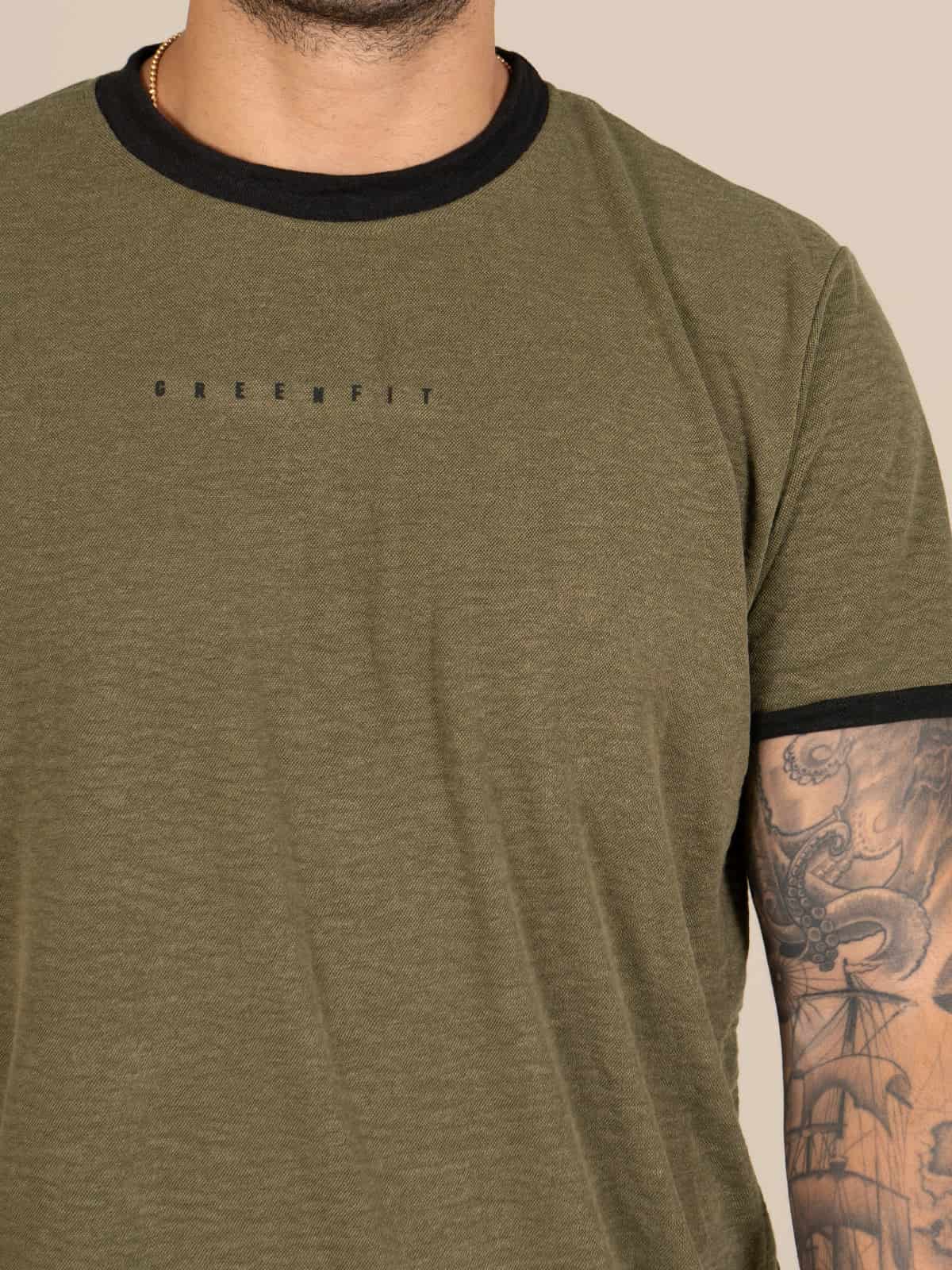 Camiseta hombre slim iza militar - miniatura 4