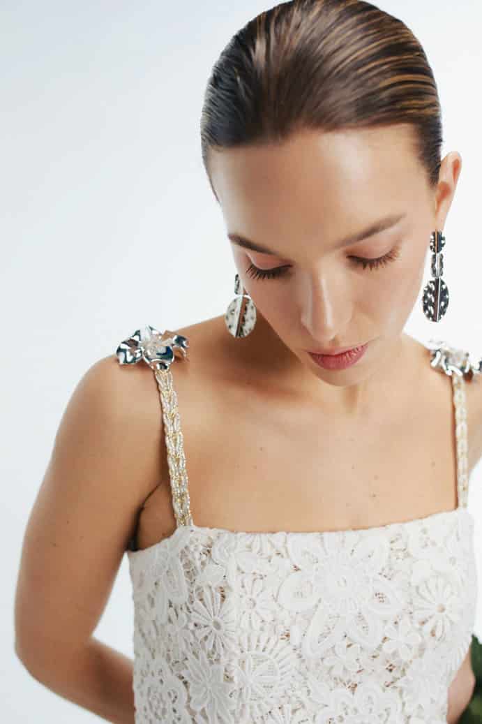 BISCAYNE MINI DRESS WHITE - miniatura 2