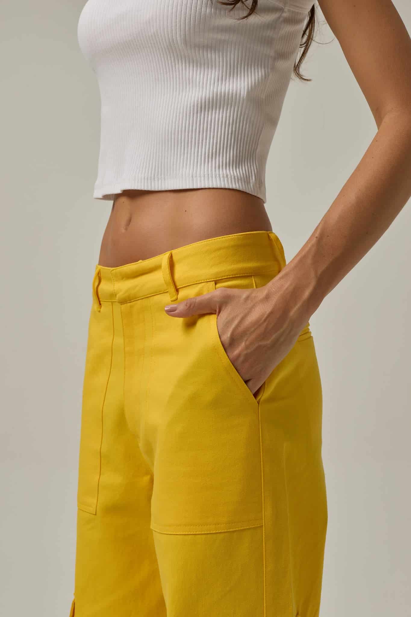 Pantalón Utility Cargo | Amarillo - miniatura 3