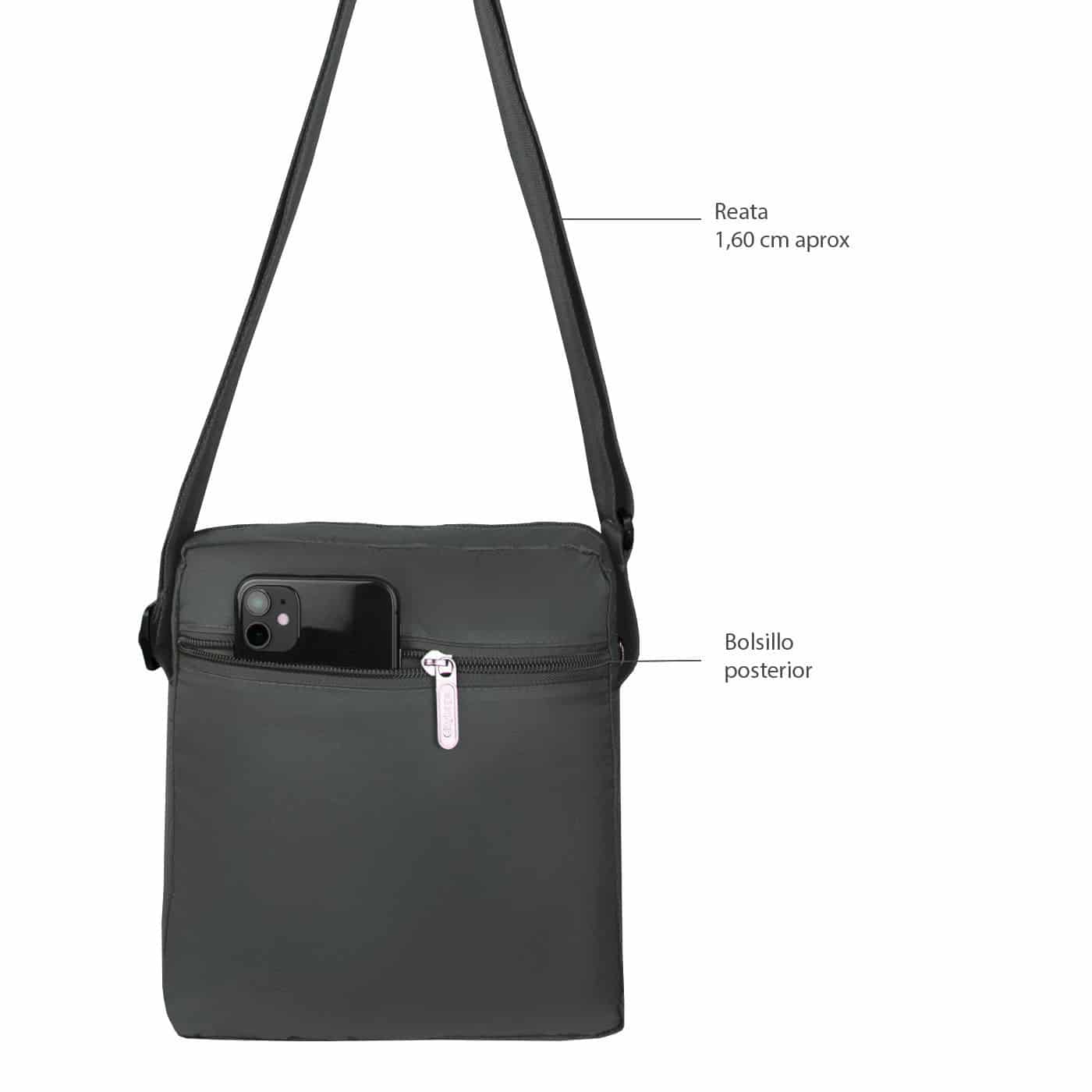 Bolso Manos Libres Viajero Citybags Light Gris - miniatura 4
