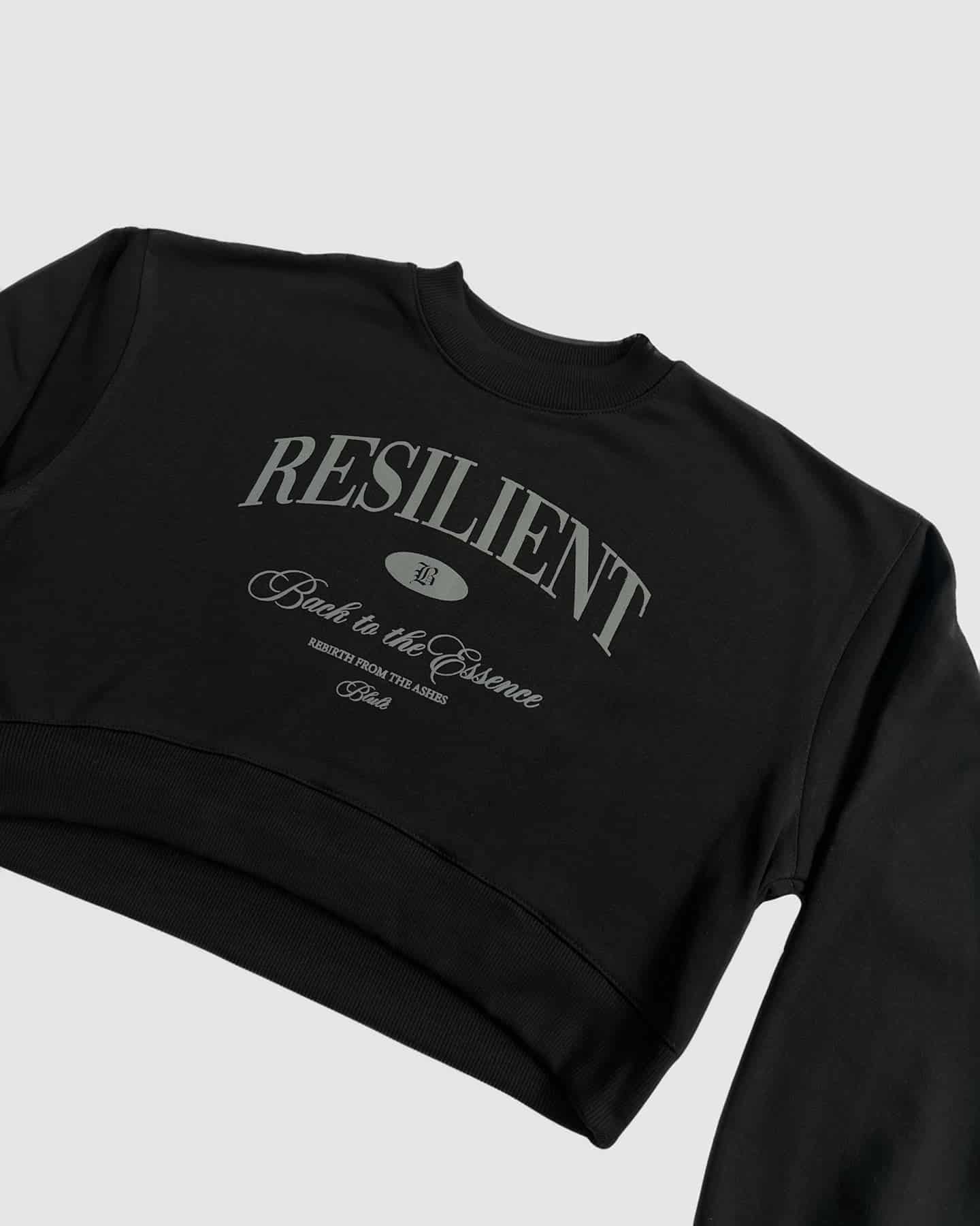 Back to the essence Crewneck Cropped Black - miniatura 2