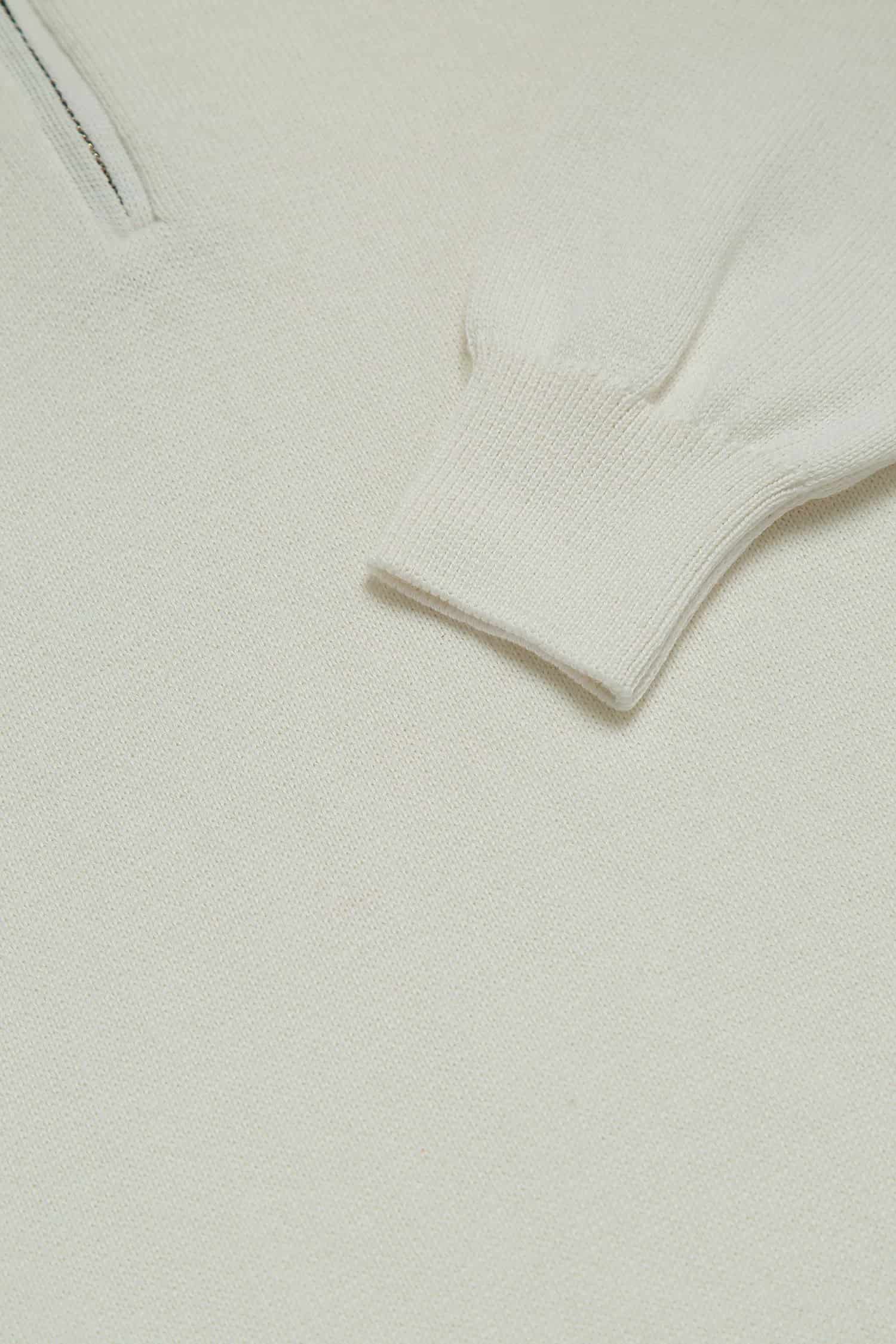 Saco Half Zip Algodón Crema - miniatura 3