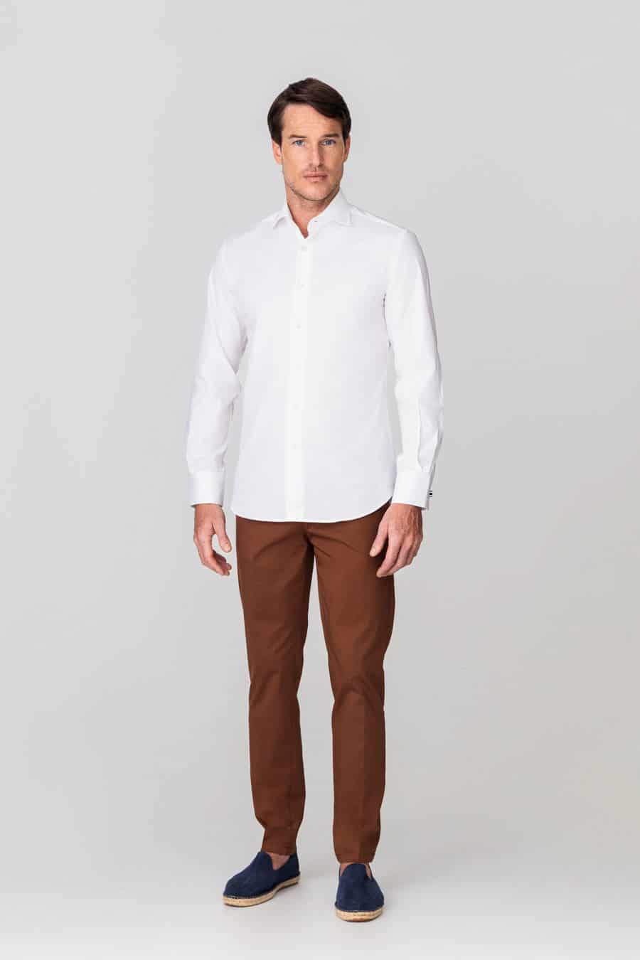men’s cotton shirt white rx slim - miniatura 1