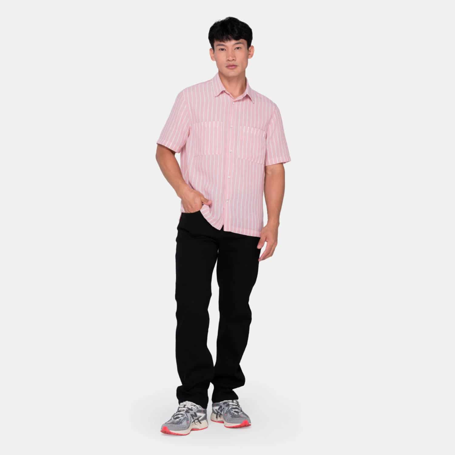 Vertical Stripes S/S Shirt Pink - miniatura 2
