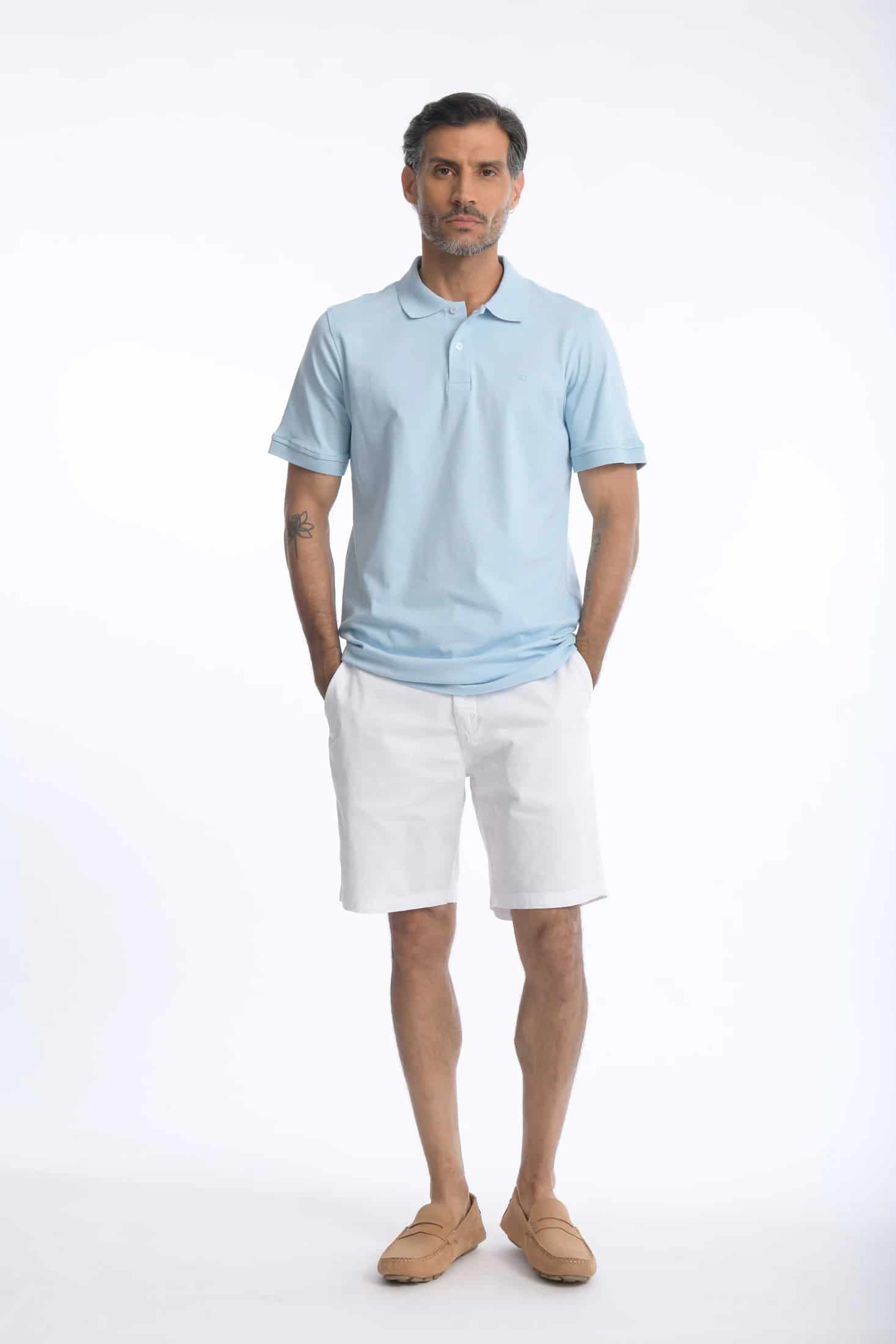 Camiseta Polo 100% Algodón Slim Azul Navy - miniatura 9