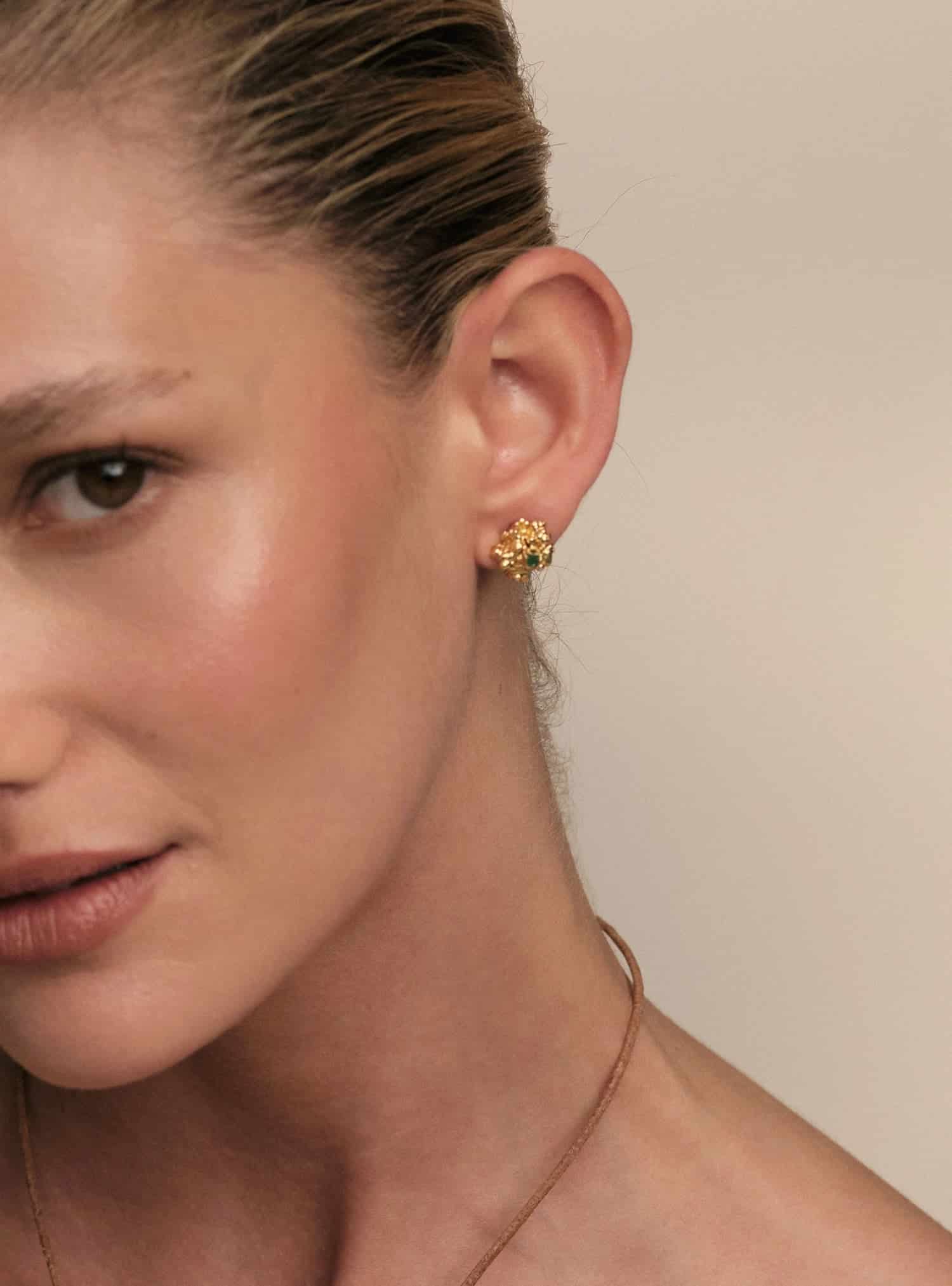 Aura Emerald Chunk Studs Mini - miniatura 2
