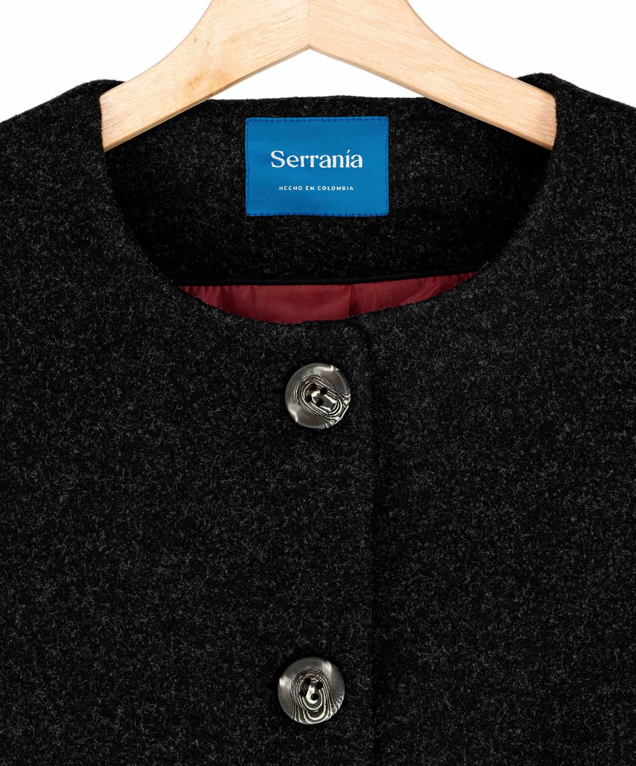 Chaqueta Cropped en Paño Negro Varsovia - miniatura 14