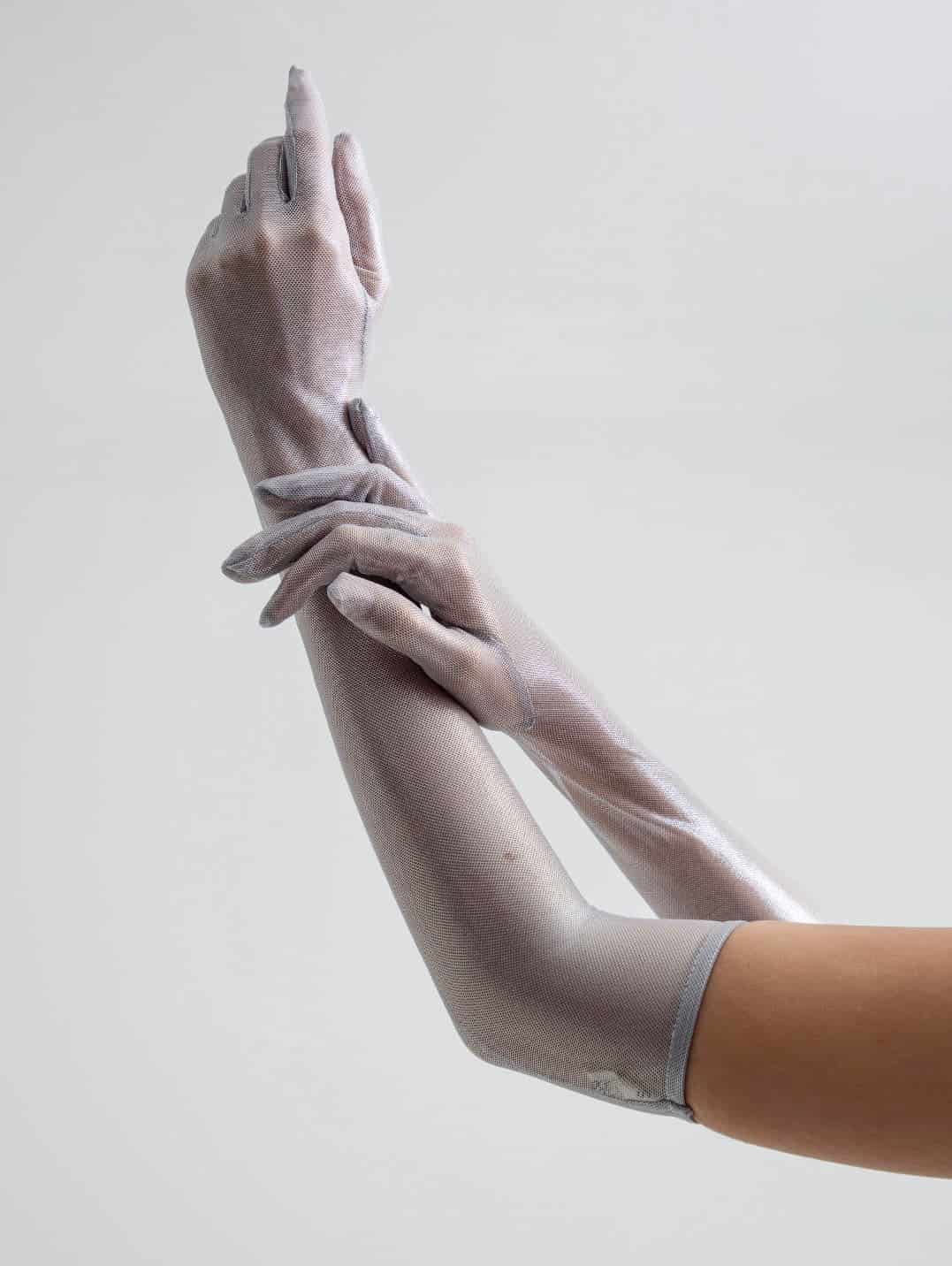 SILVER MESH GLOVES - miniatura 1