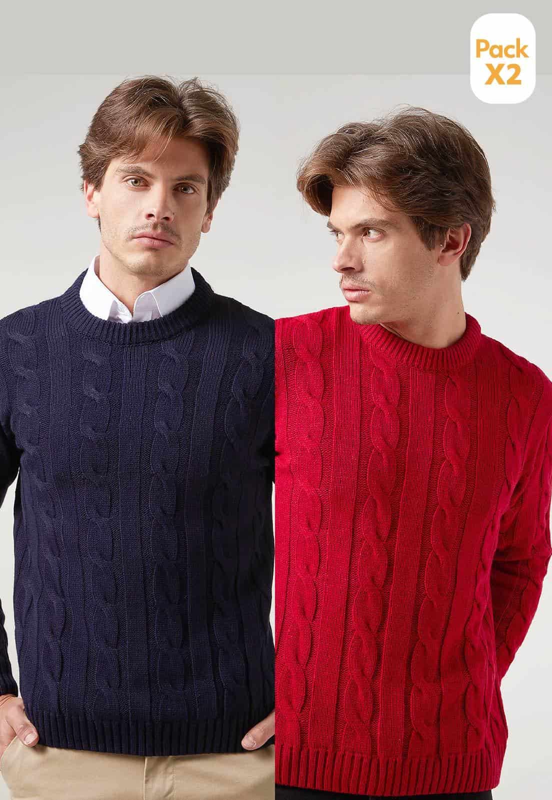 Pack x2 - Buzo Trenzado Cuello Redondo - miniatura 1
