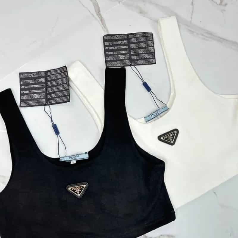 TOP PRADA MINI BLANCO Y NEGRO - miniatura 2