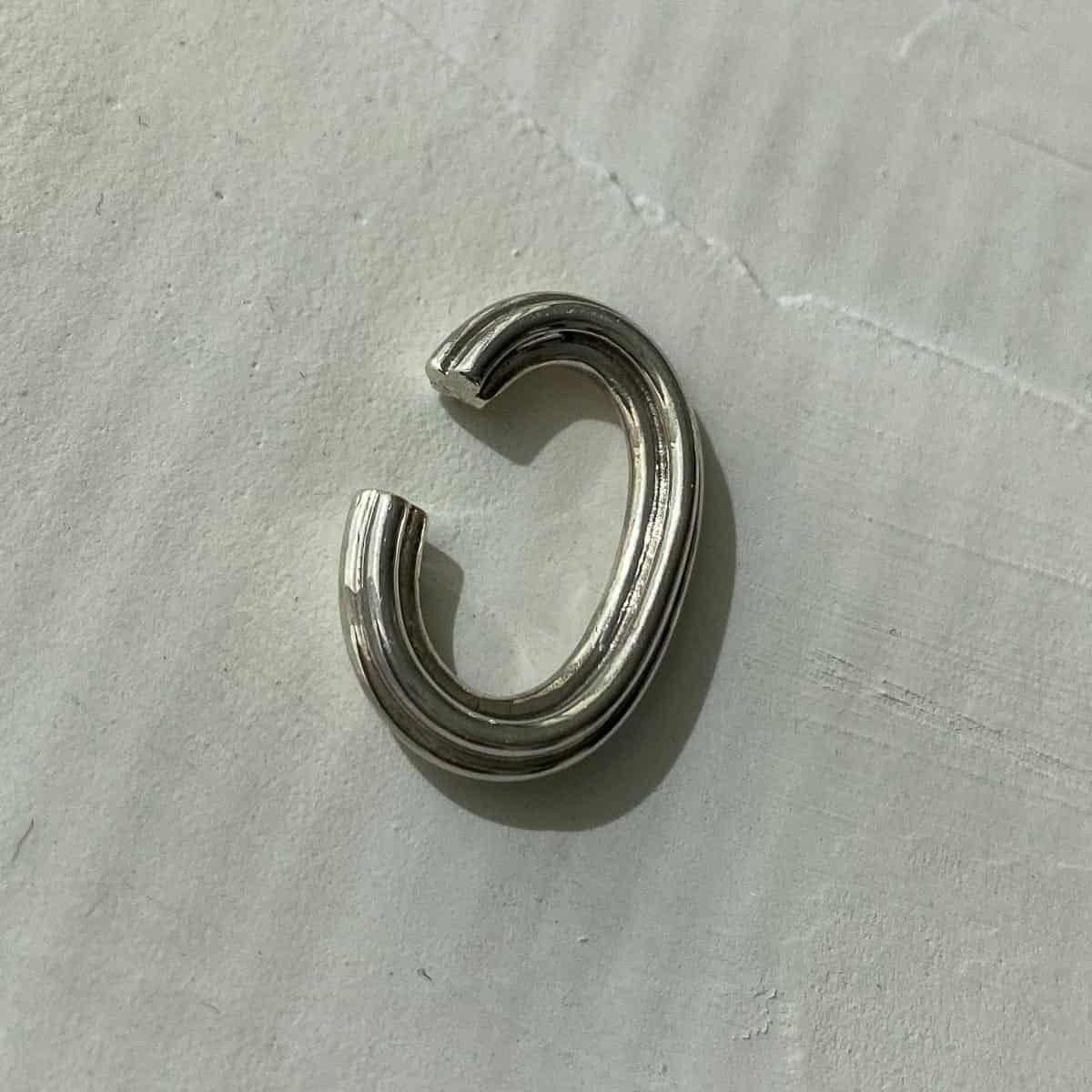 EAR CUFF PARALLEL PLATA - miniatura 4