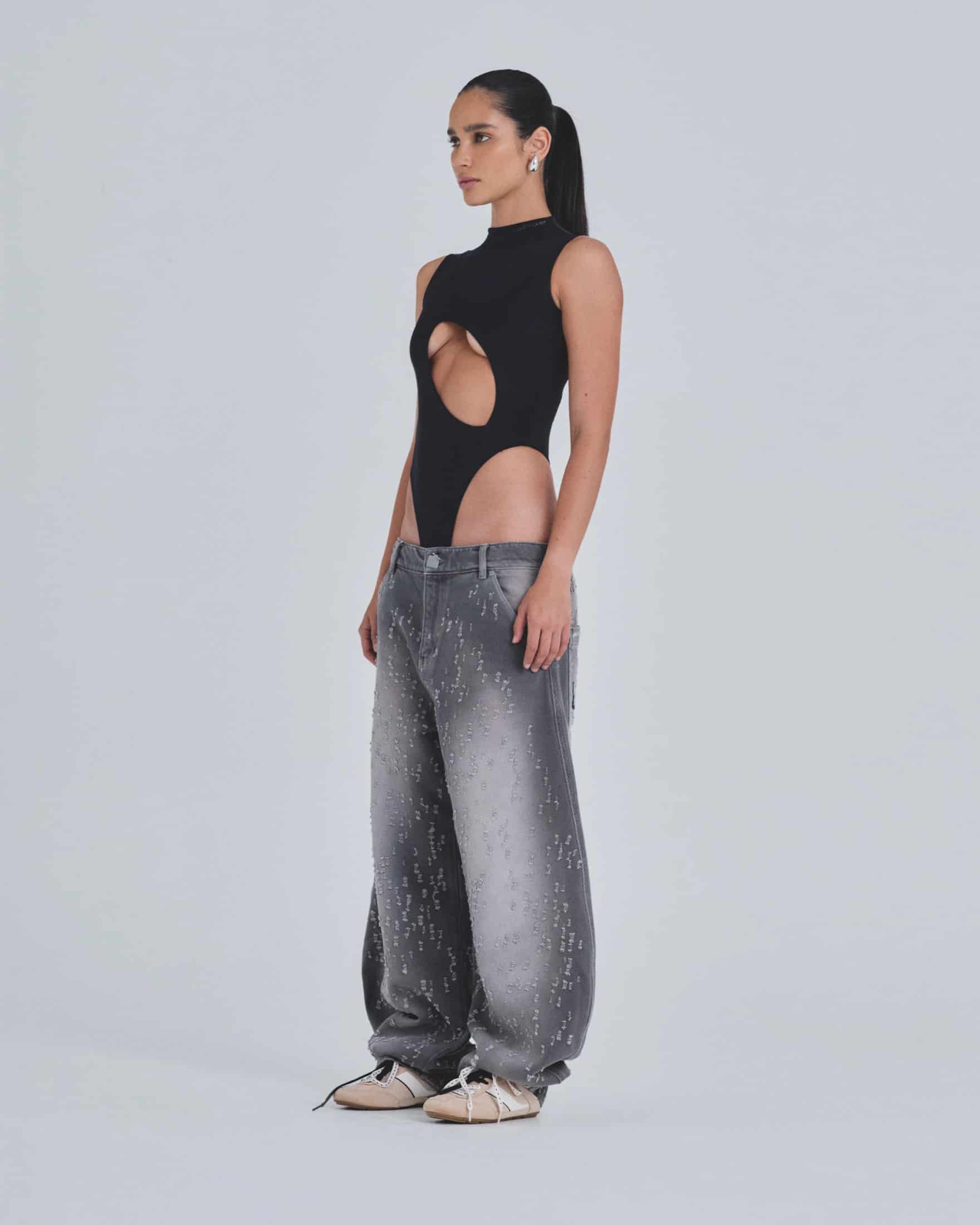 W Basics Asymetric Backless Body Black - miniatura 5