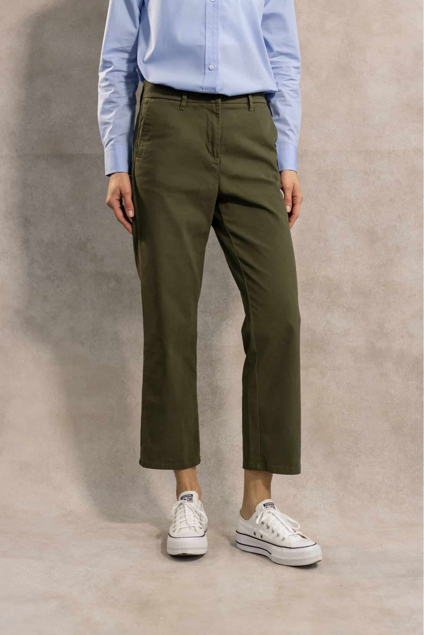 Pantalon Elastico de Mujer Verde Militar - miniatura 1