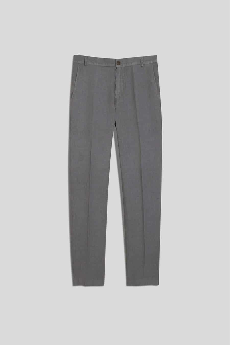 Men's linen pants smoke donato - miniatura 1