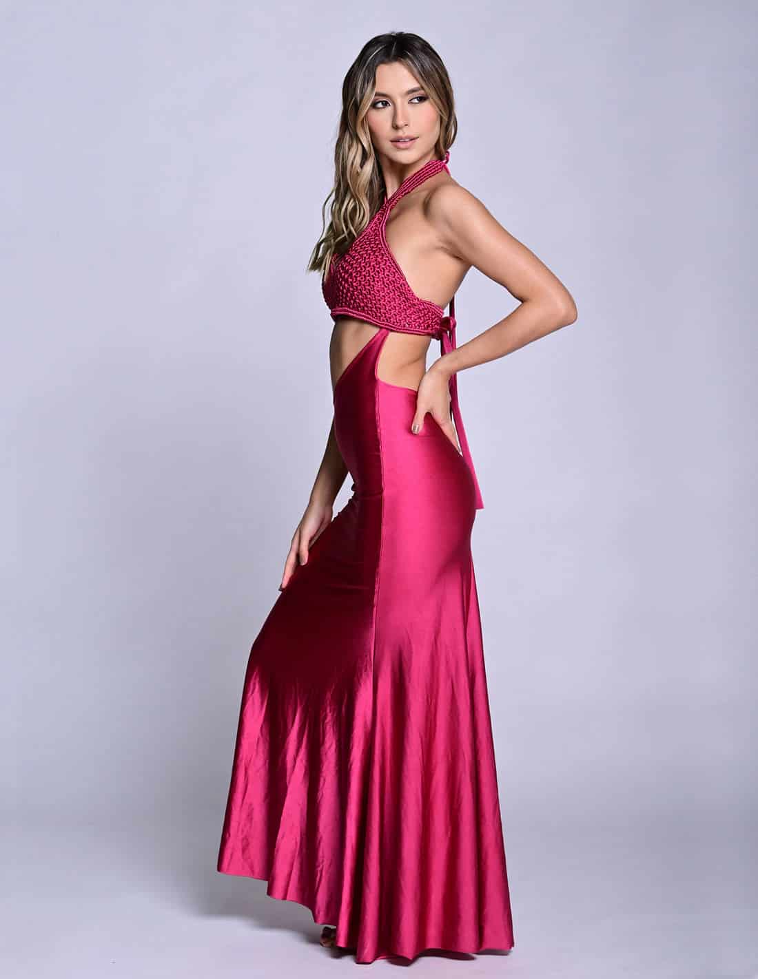 Vestido Kai Burgundy - miniatura 3