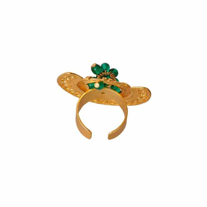Anillo nariguera filigrana verde - miniatura 3