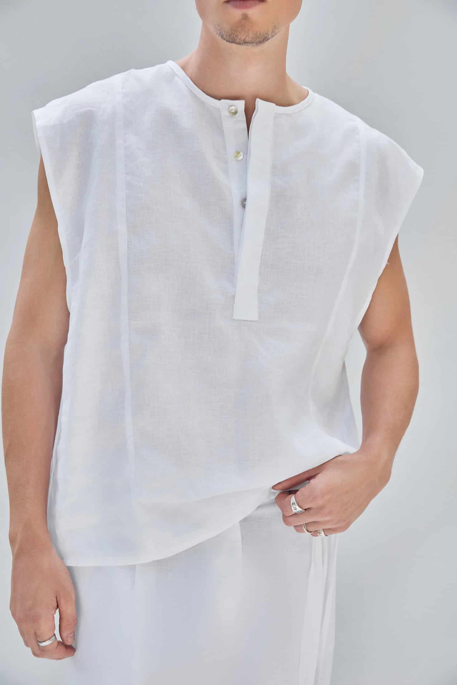 JOSE TOP UNISEX WHITE - miniatura 2