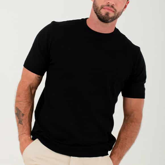 T-SHIRT BASICO TEJIDO HOMBRE - miniatura 12