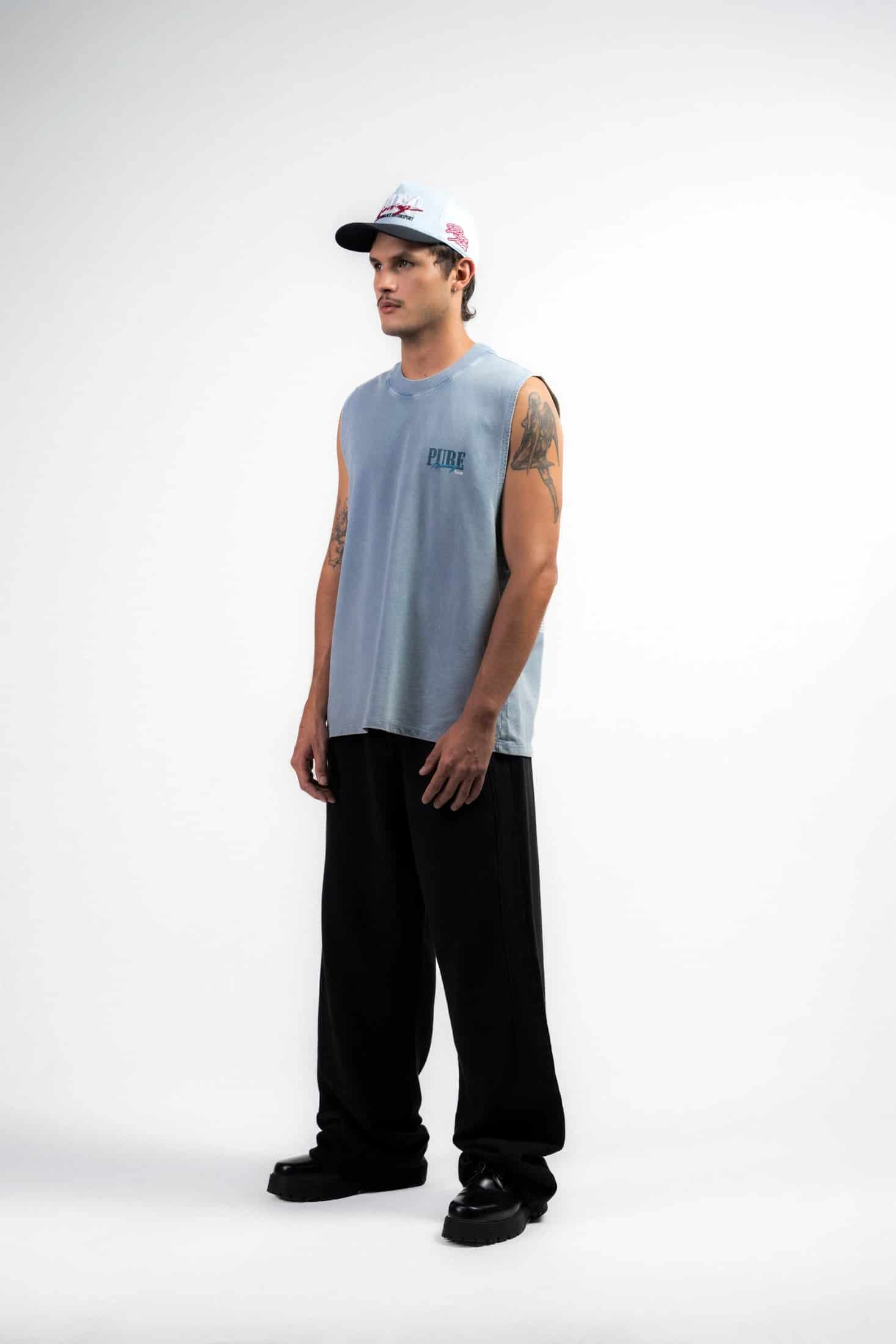 Overdrive Washed Blue Tank Top - miniatura 4