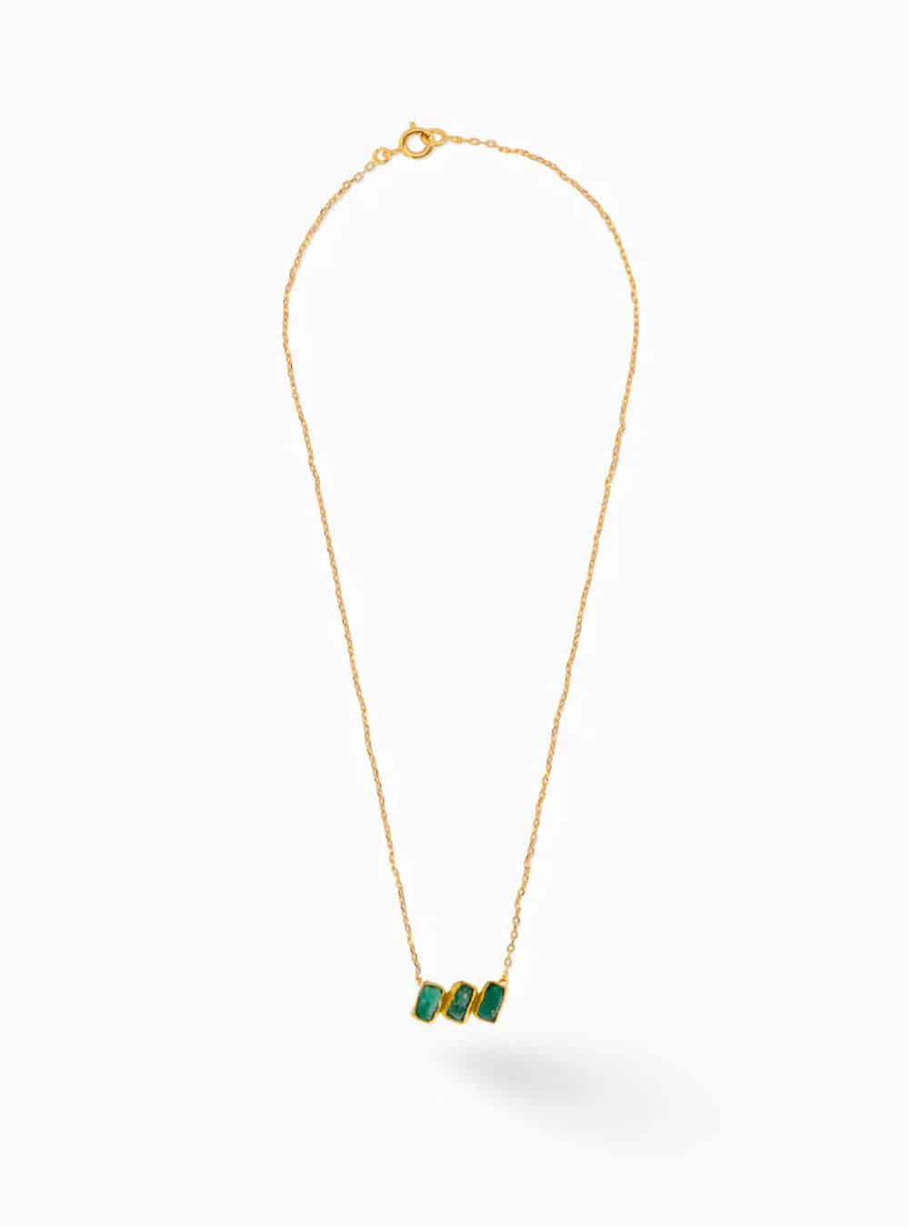Maya 3 Stone Necklace - miniatura 1