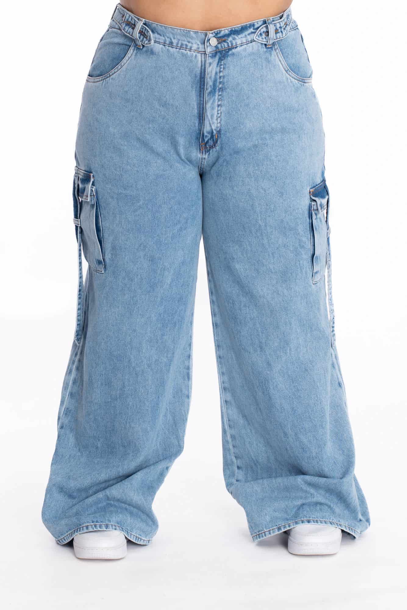 Jean Cargo Ajustable Azul Medio 370 - miniatura 7