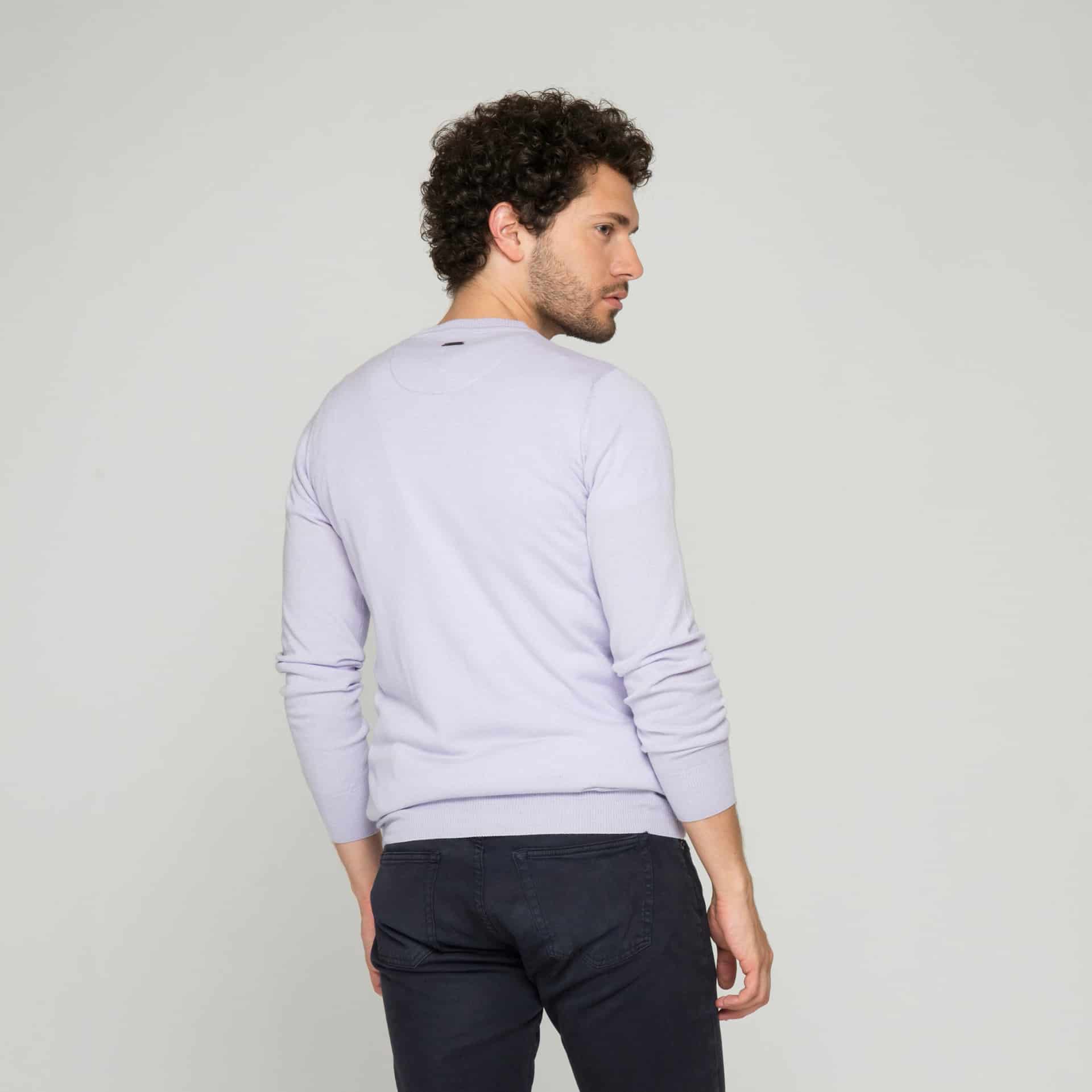 Saco Cuello V Algodón Lila - miniatura 4