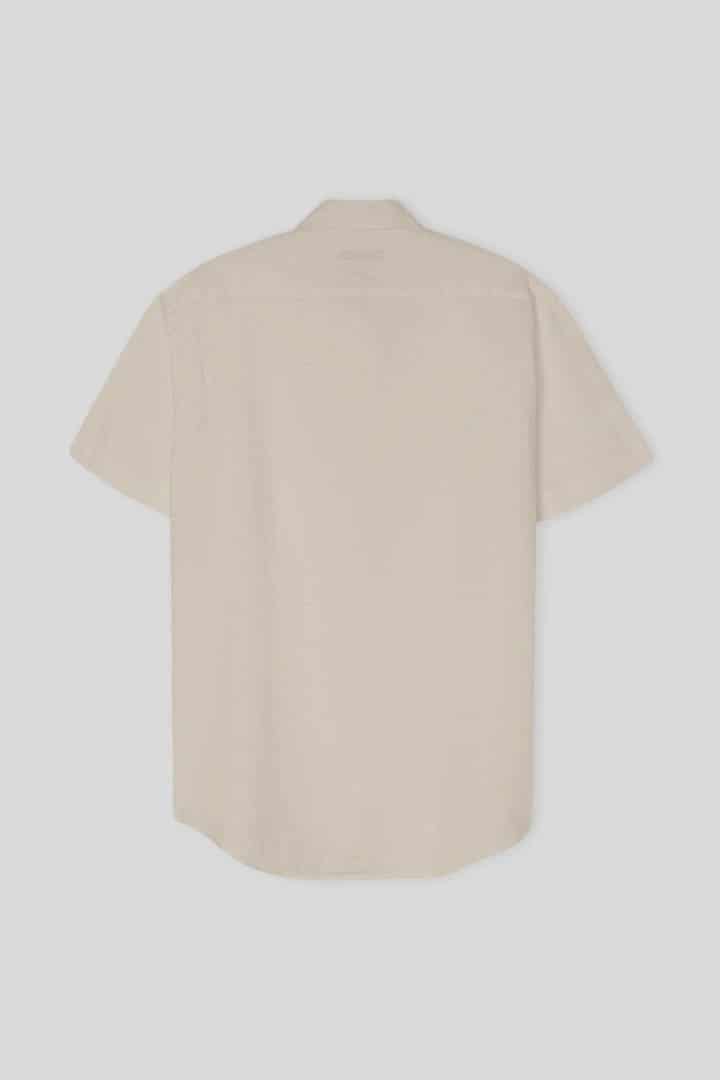 Men's linen shirt beige - miniatura 2