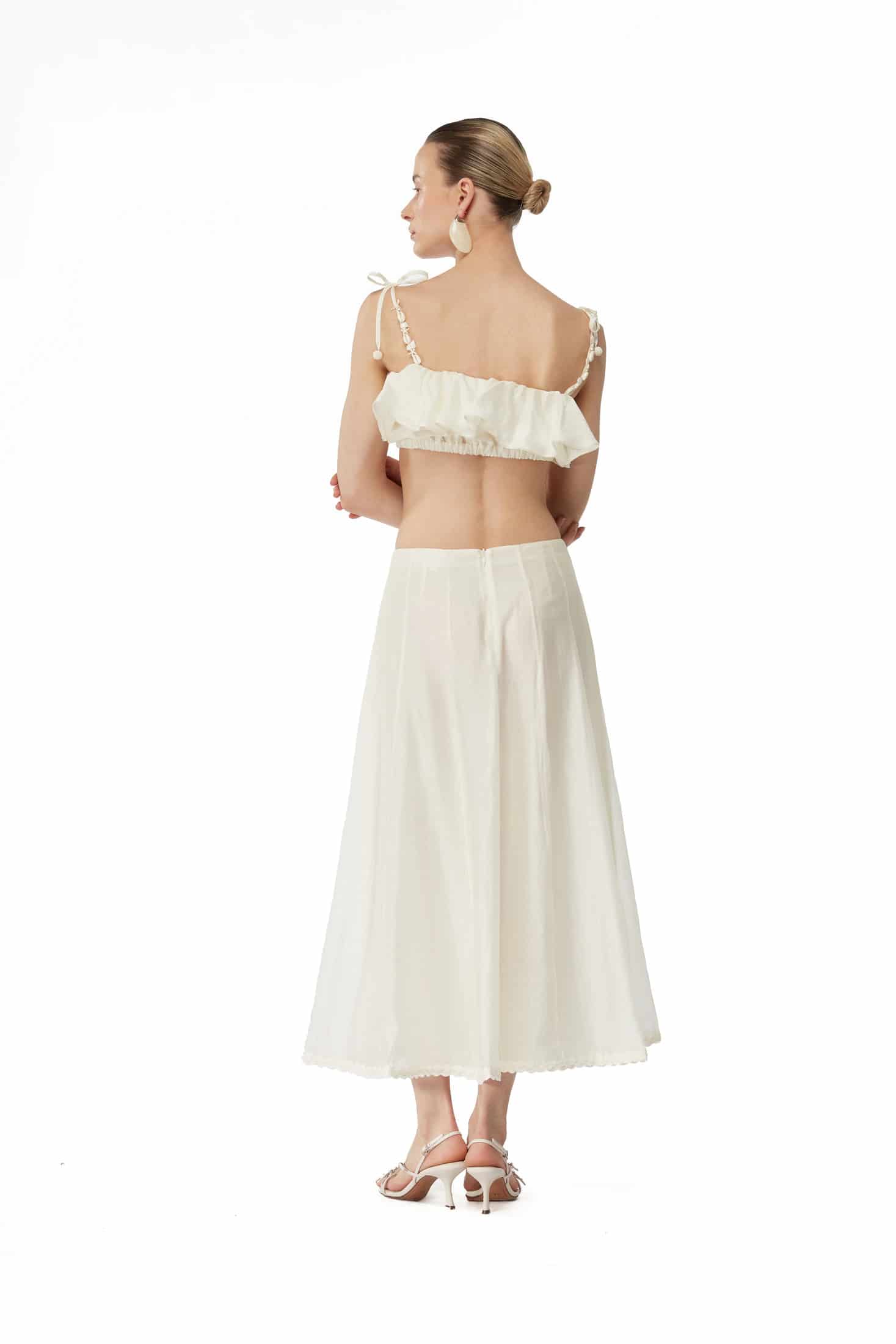 ZAPHYR MIDI SKIRT CREAM - miniatura 2