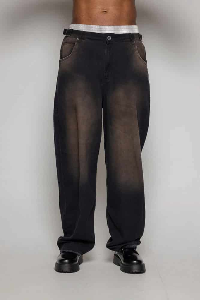 Baggy Courage Negro Desgastes - miniatura 6