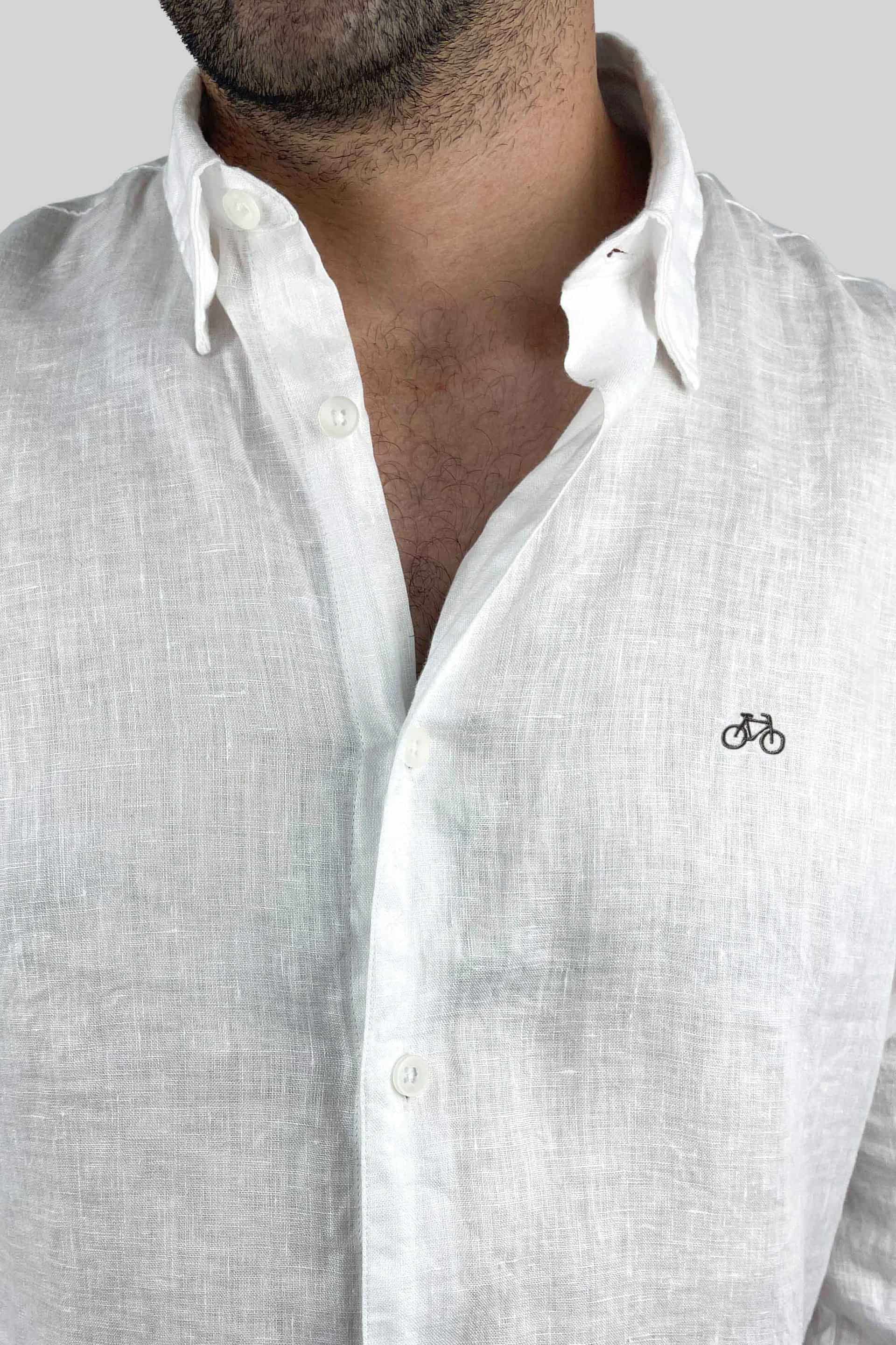 CAMISA LINO BLANCO - miniatura 5