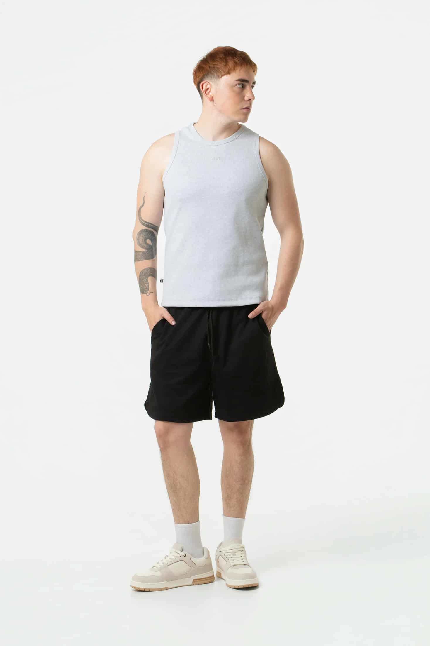 CAMISETA MANGA SISA COLOR GRIS JASPE CLARO - miniatura 4
