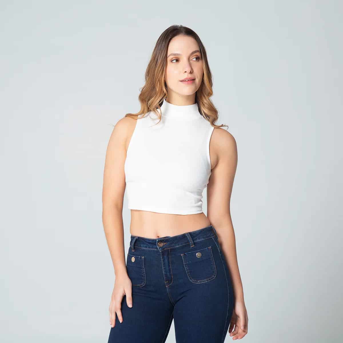 Crop Top Cuello Tortuga Sasha - miniatura 3