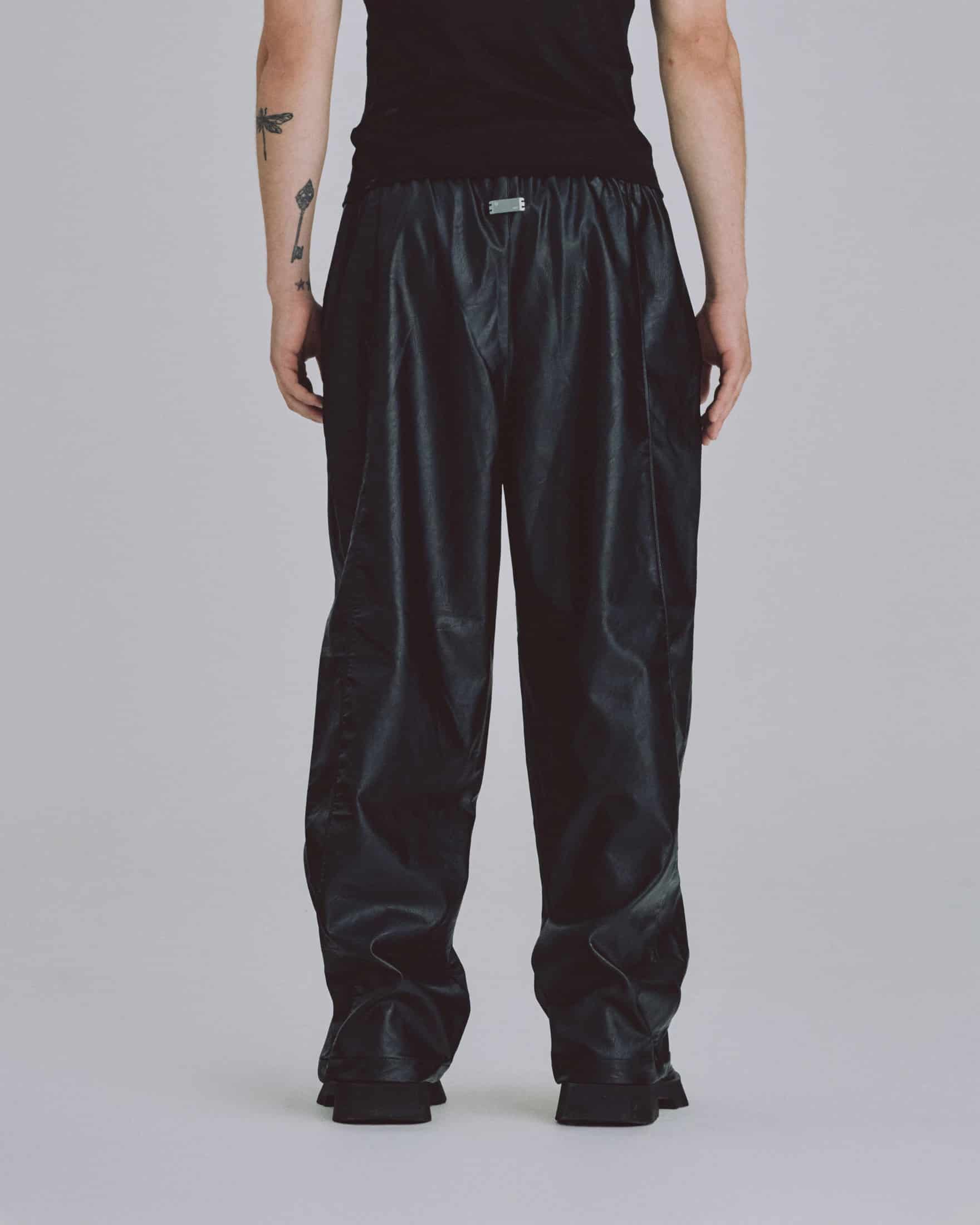 Basics Synthetic Straight Pants Black - miniatura 7