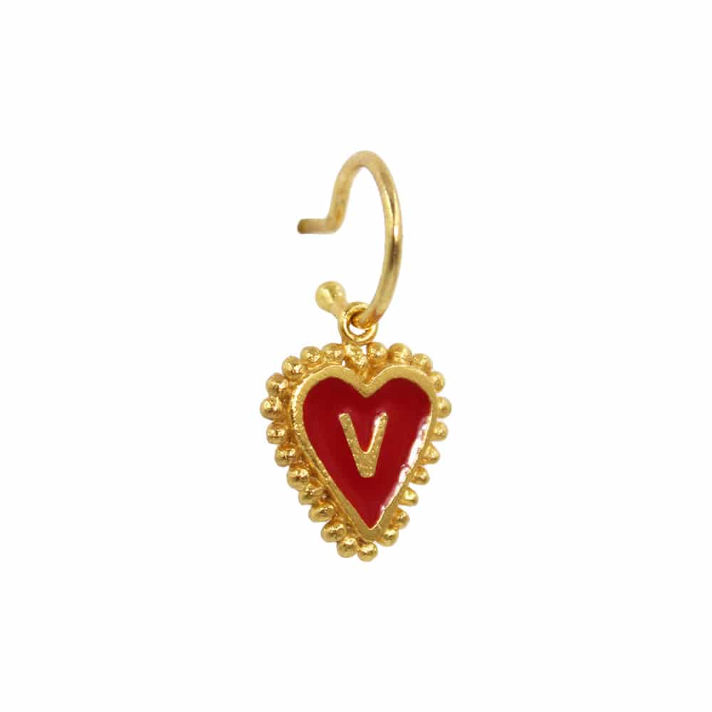 PreOrder Baby Hoops 9mm Letra Heart Plata - miniatura 49