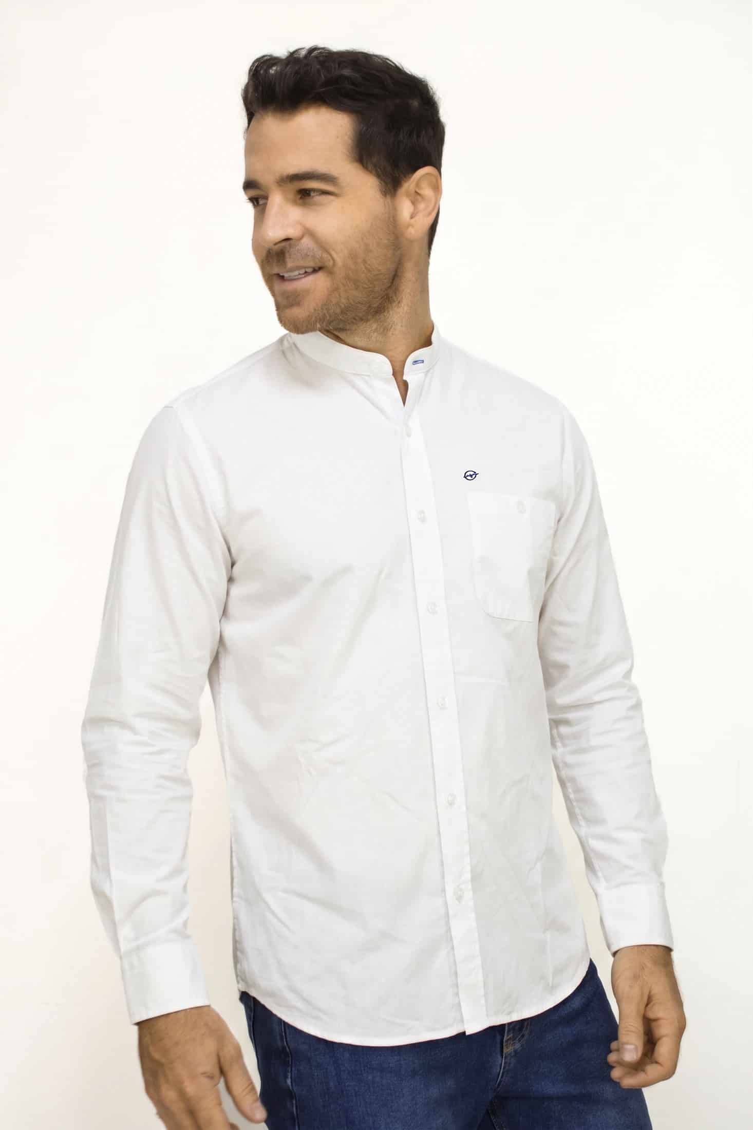 CAMISA CUELLO MAO MARFIL PARA HOMBRE - miniatura 2