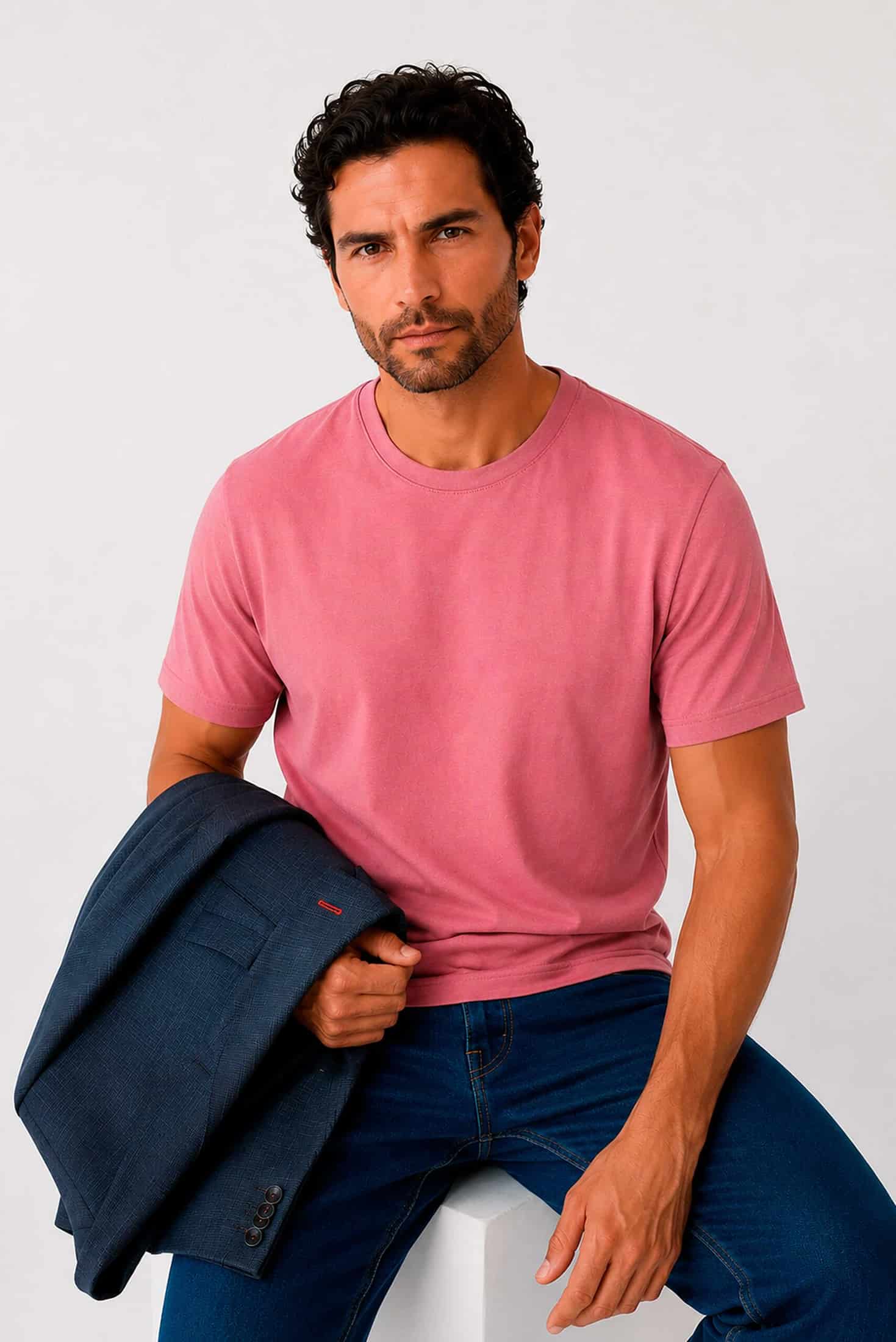 Camiseta 100% Algodón Pima Coral - miniatura 2