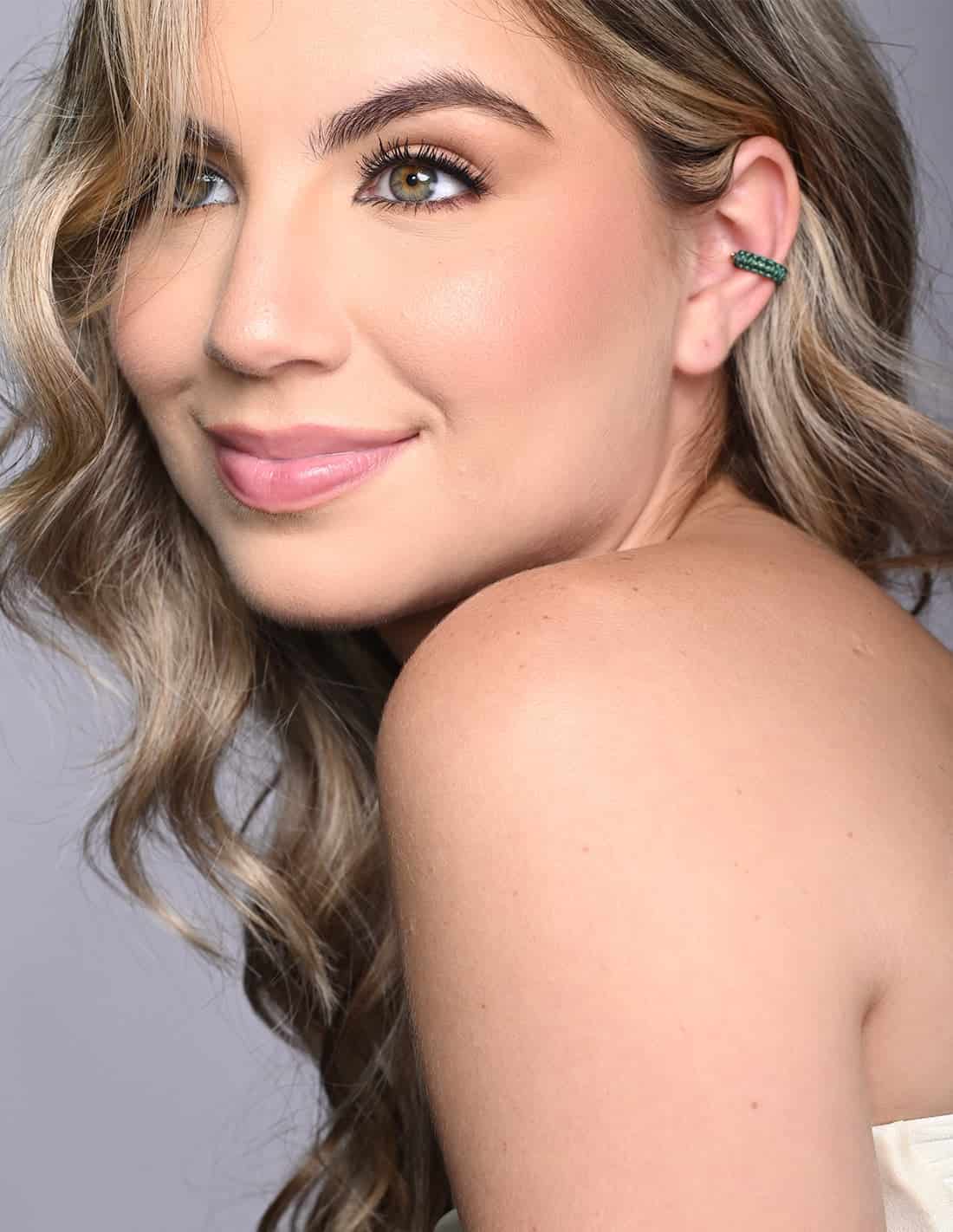 Ear Cuff Luna Creciente Oil Green - miniatura 2