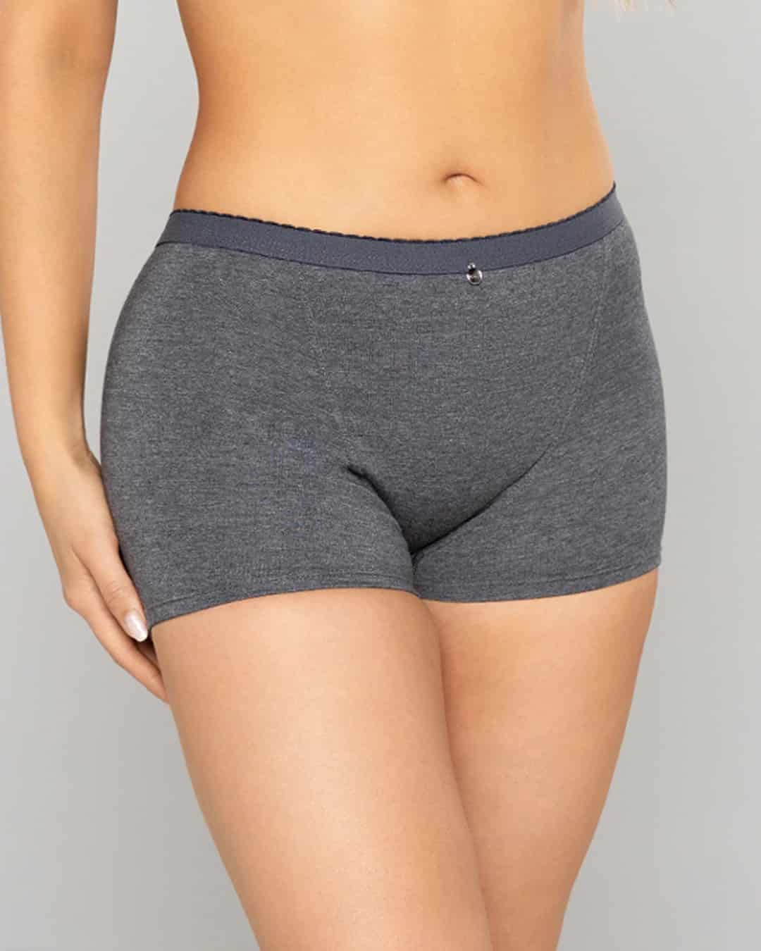 Boxer Femenino Tiro Alto Control Suave en Algodón con Efecto Levanta Cola Ref. 8058 - miniatura 6