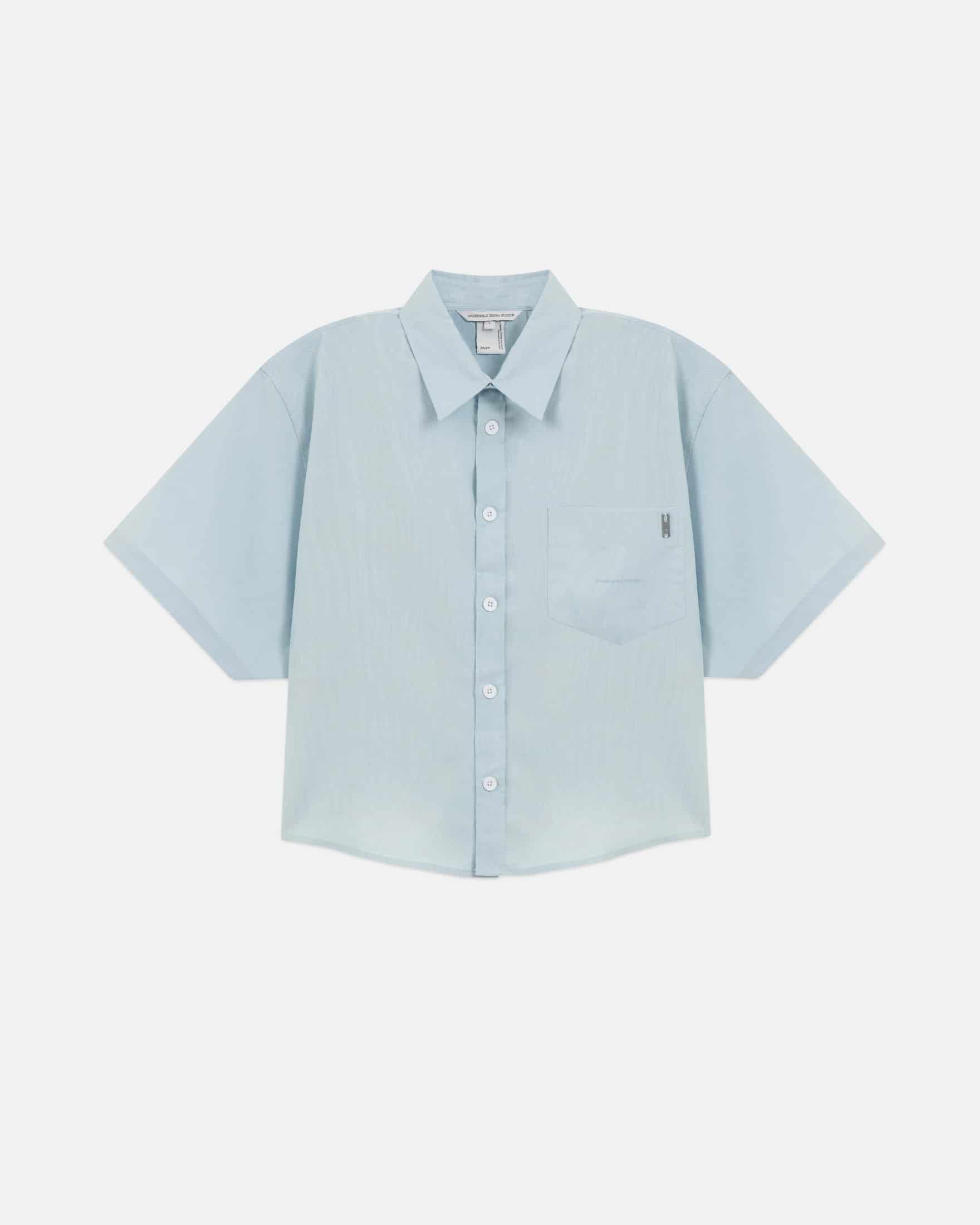 Basics Undergold Studio Boxy Fit Shirt Light Blue - miniatura 3