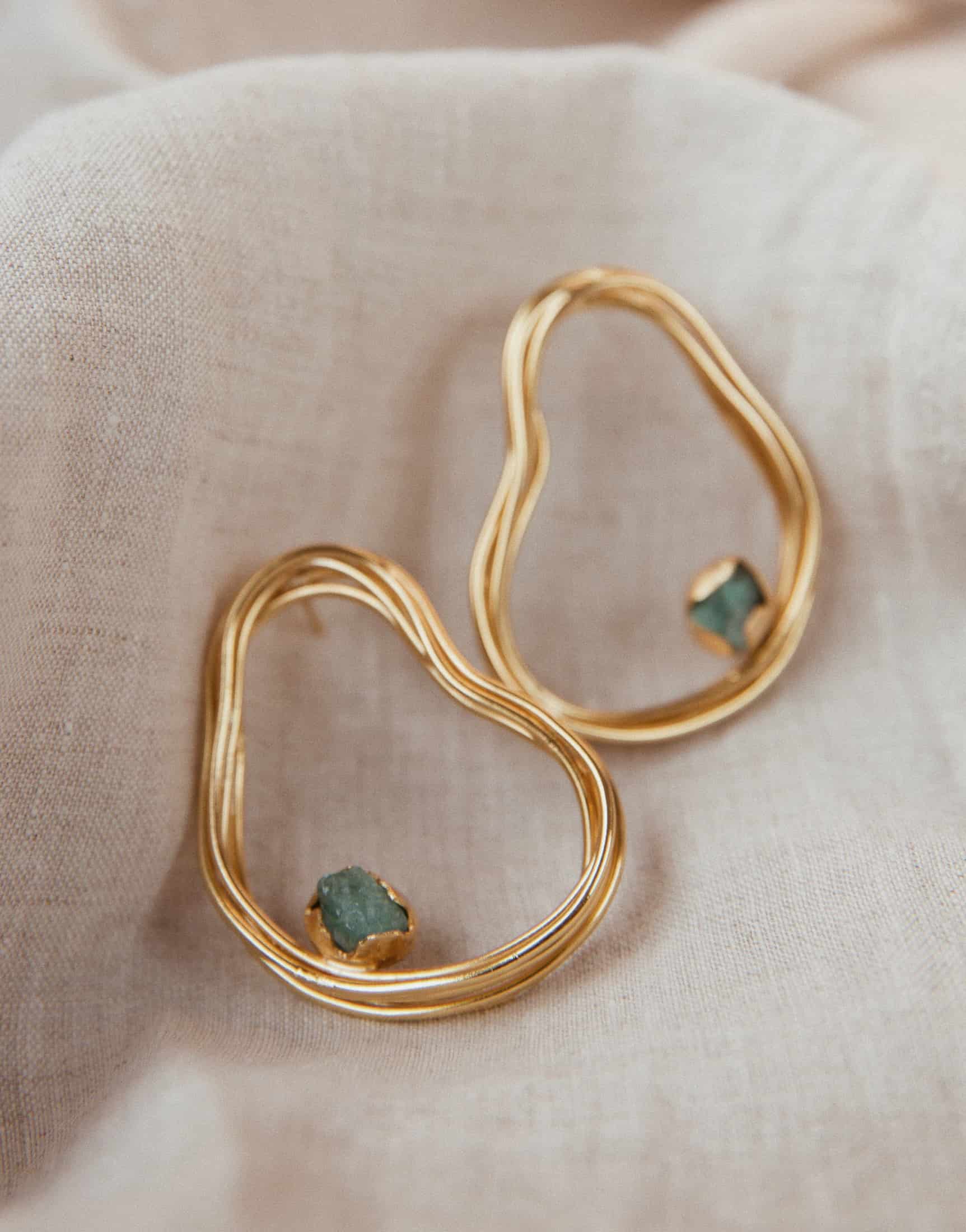 Aretes Providencia Maxi Esmeralda - miniatura 3
