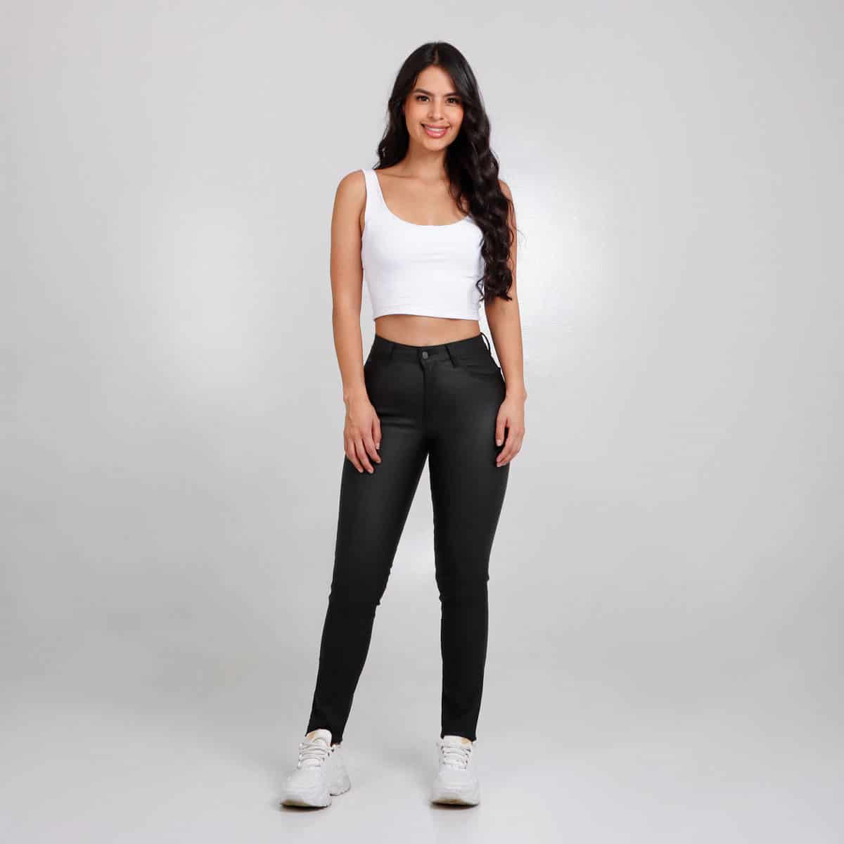 Skinny Axspen Efecto Piel  AX-2998 Negro - miniatura 1