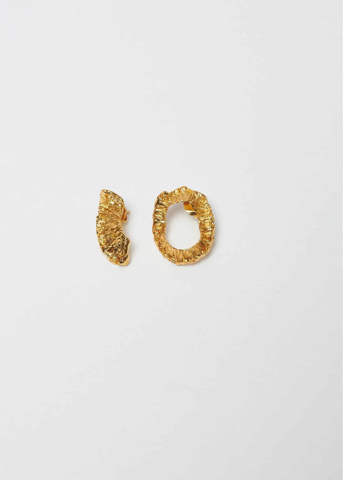 Aretes asimetricos trozo de sol - miniatura 2