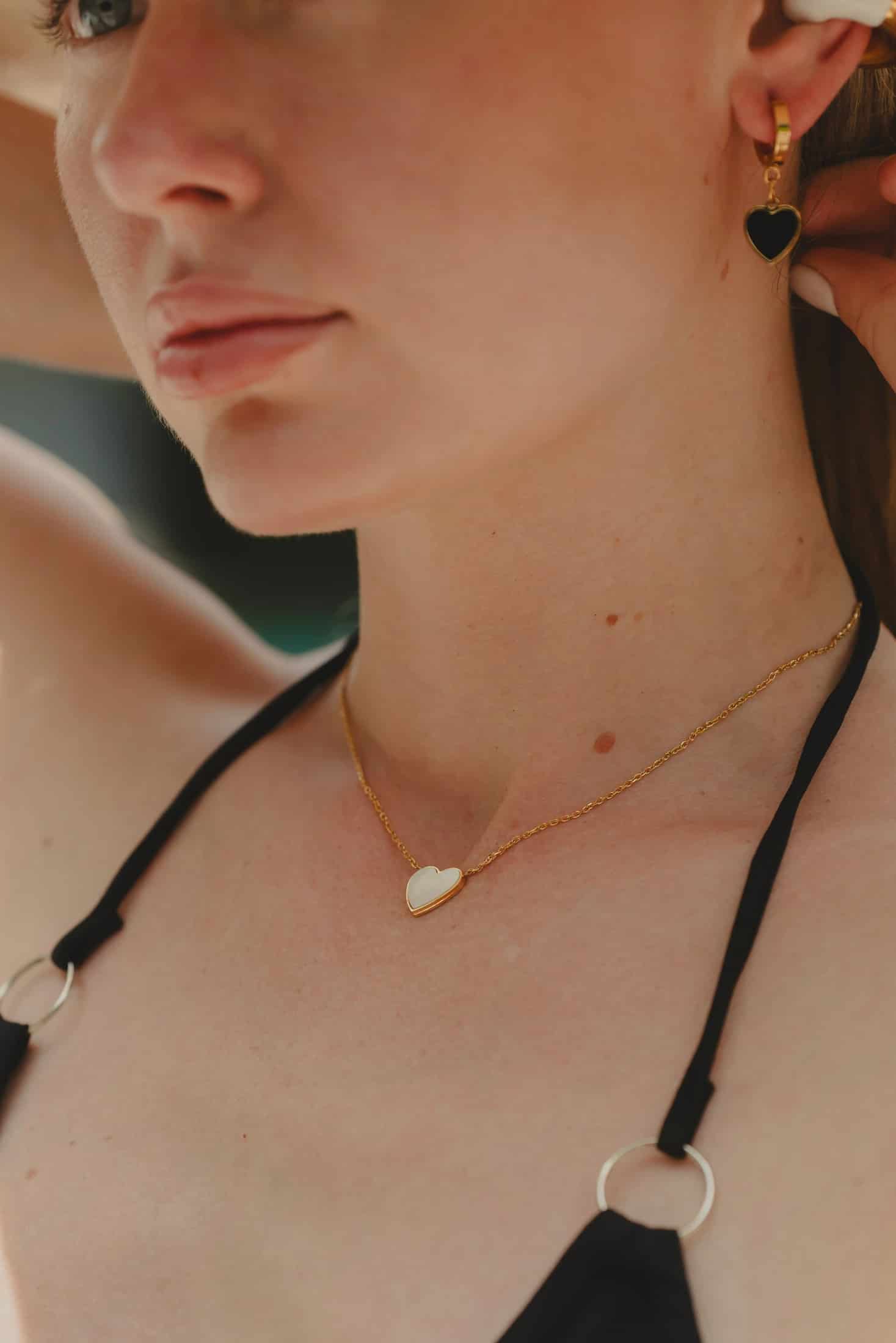 CADENA Mother Of Pearl Heart - miniatura 1