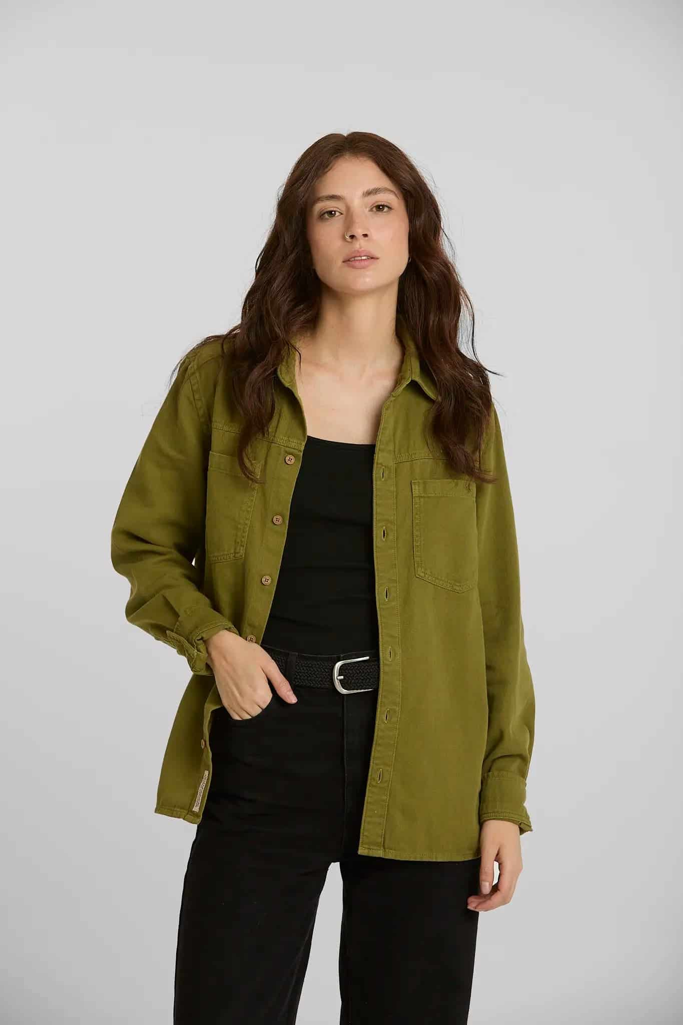 Sobrecamisa verde aceituna - miniatura 12